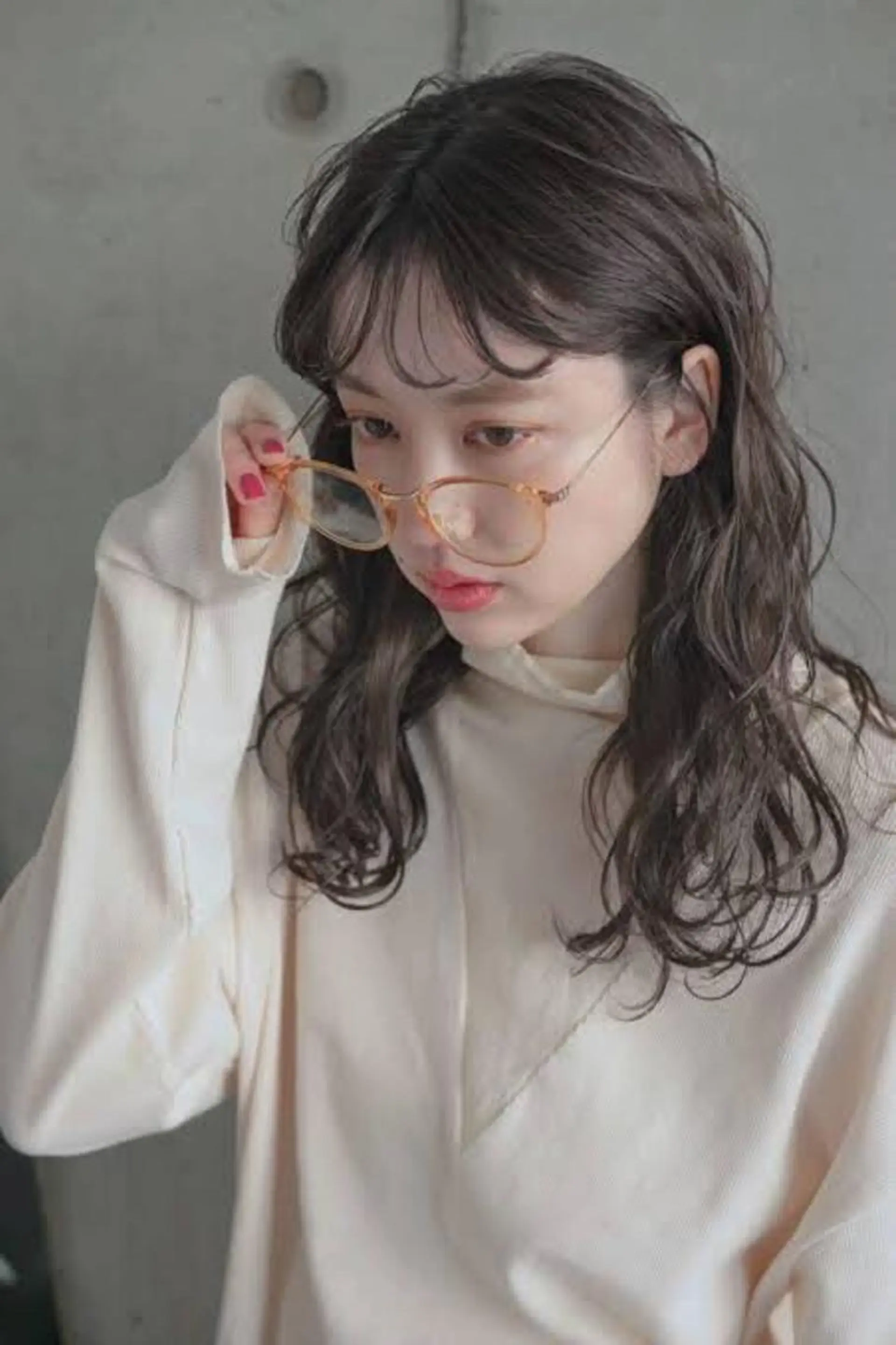 セミロング パーマ 杉田 竜希のヘアスタイル