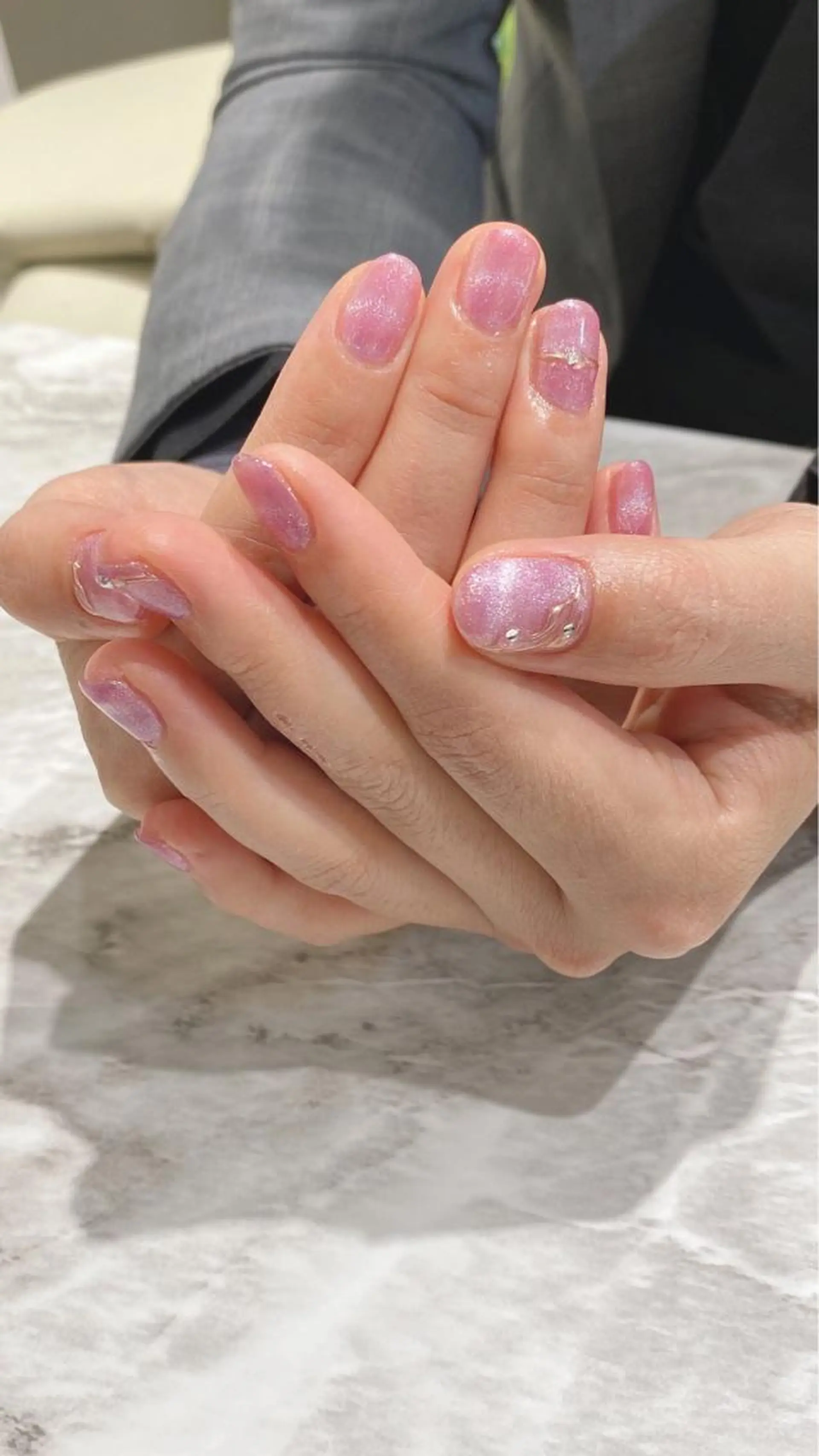 ネイル マグネットネイル ミラーネイル オフィスネイル ハンドネイル フットネイル ハンドケア nail salon  AlgeTy所属・✴︎:.｡. MAKI.｡.:✴︎のネイルデザイン
