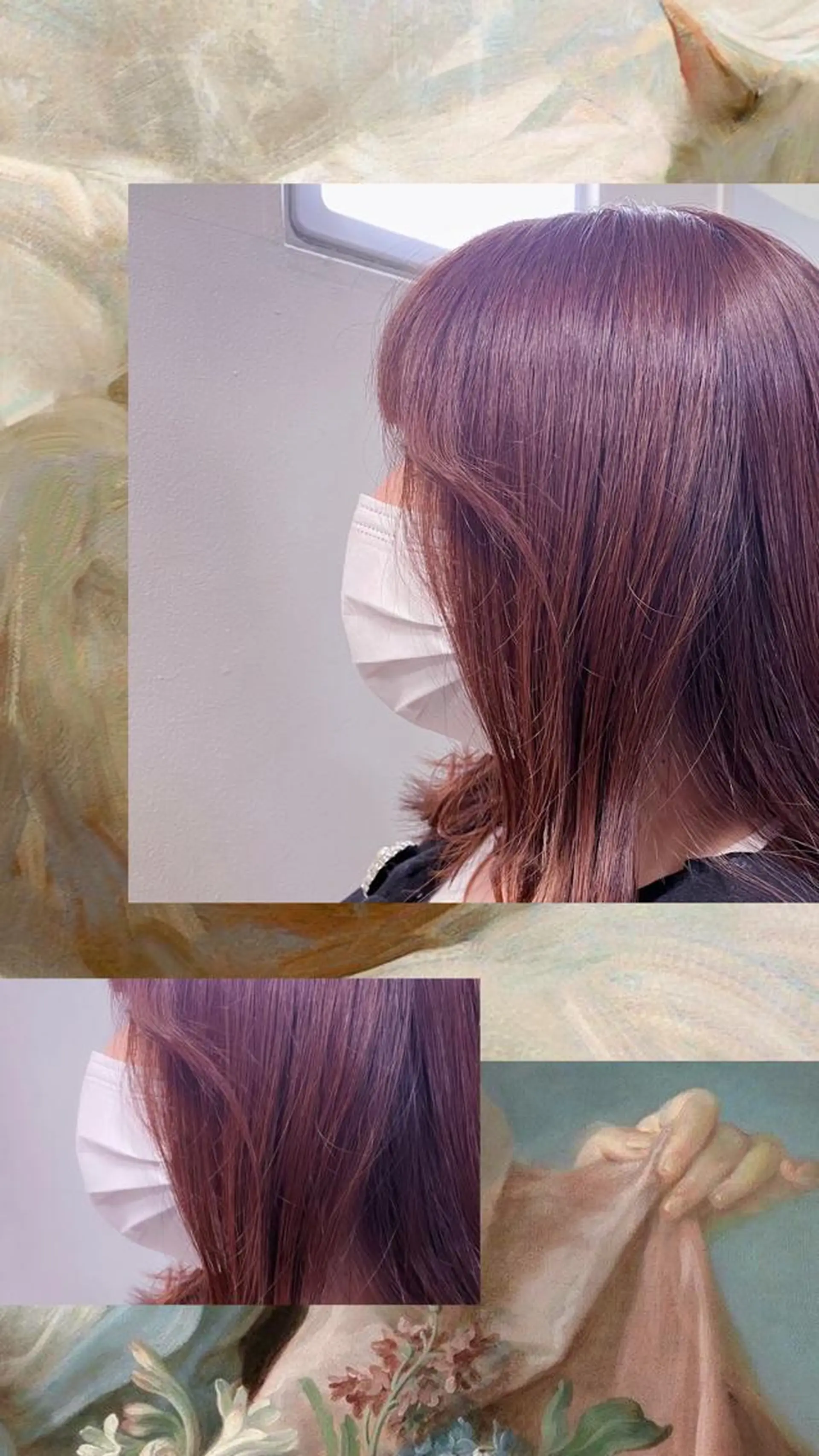 セミロング カラー 丸山 愛万音のヘアスタイル