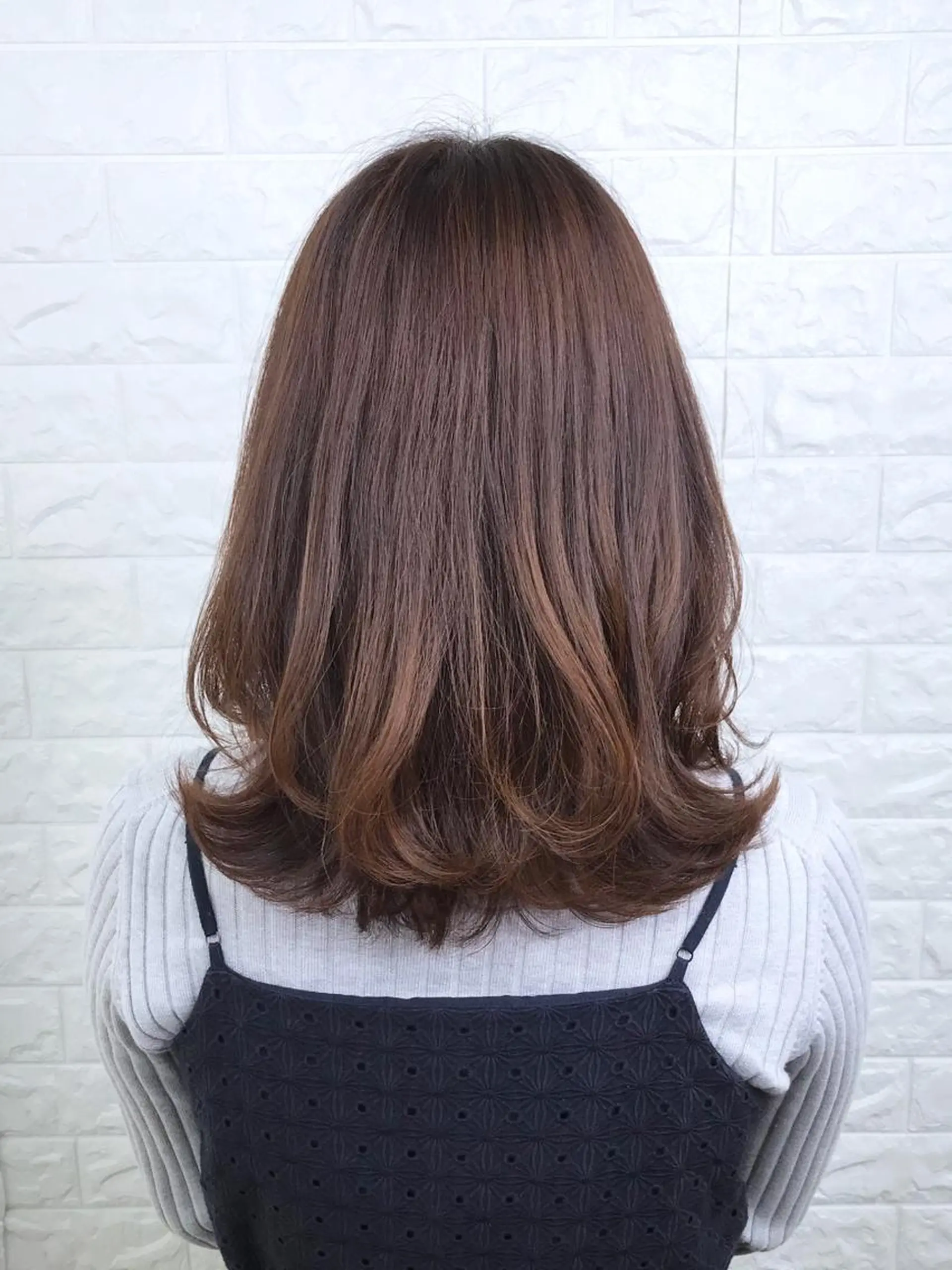 ミディアム カラー ベージュカラー 透明感カラー イルミナカラー オリーブベージュ エイジングケア特化 美容師✂️山崎竜二のヘアスタイル