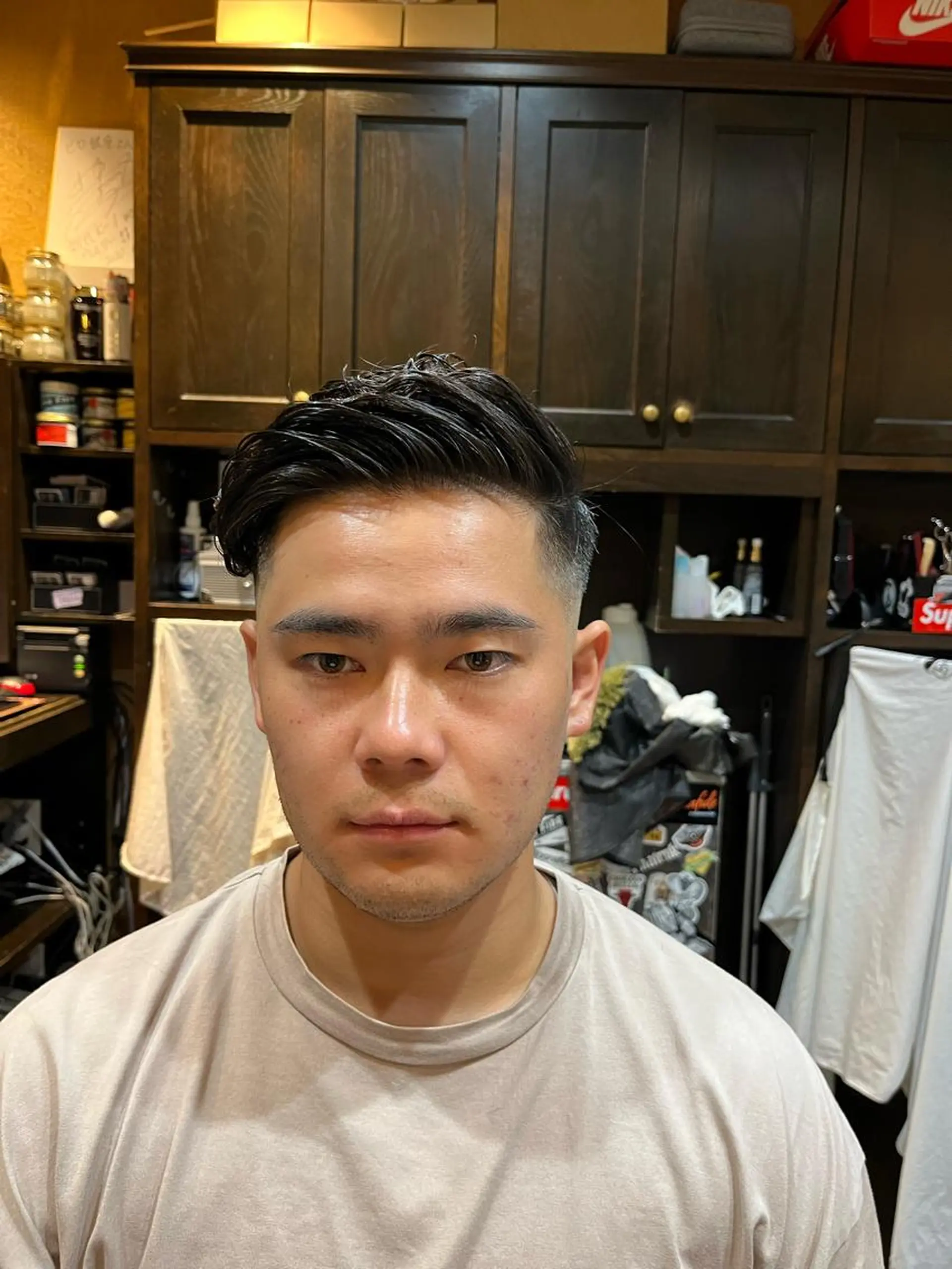 ショート メンズ フェードカット スキンフェード UNTRACE -BARBER SHOP所属・工藤 千織のヘアスタイル