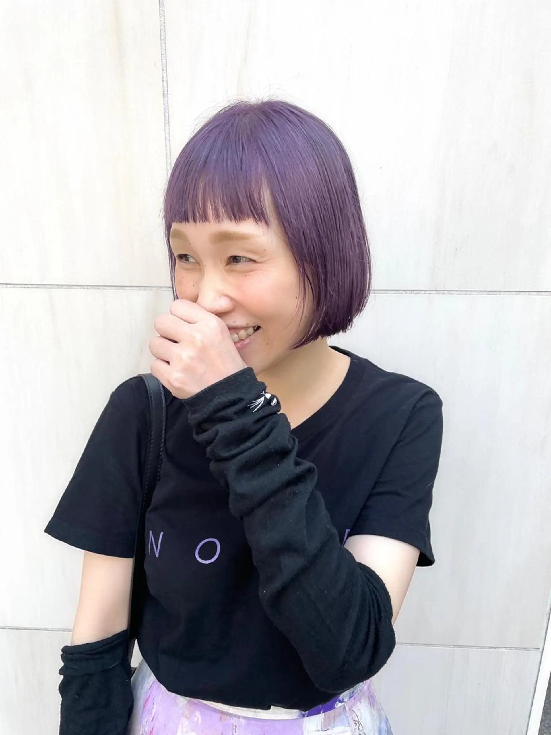 ミディアム カラー パーマ ヘアアレンジ キッズ ネイル マツエク・マツパ ラベンダーカラー カット ヘアカラー トリートメント tatsumi/ボブ ウルフ/レイヤーのヘアスタイル