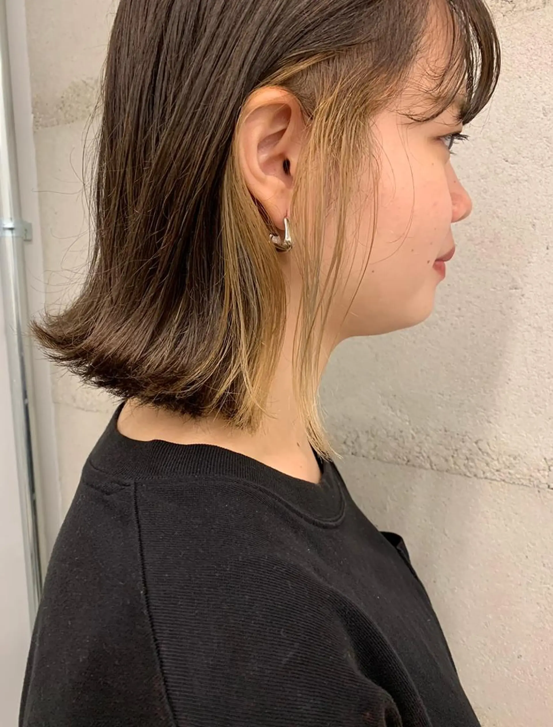 ミディアム カラー 透明感/オリーブ/ グレージュ/YUKAのヘアスタイル