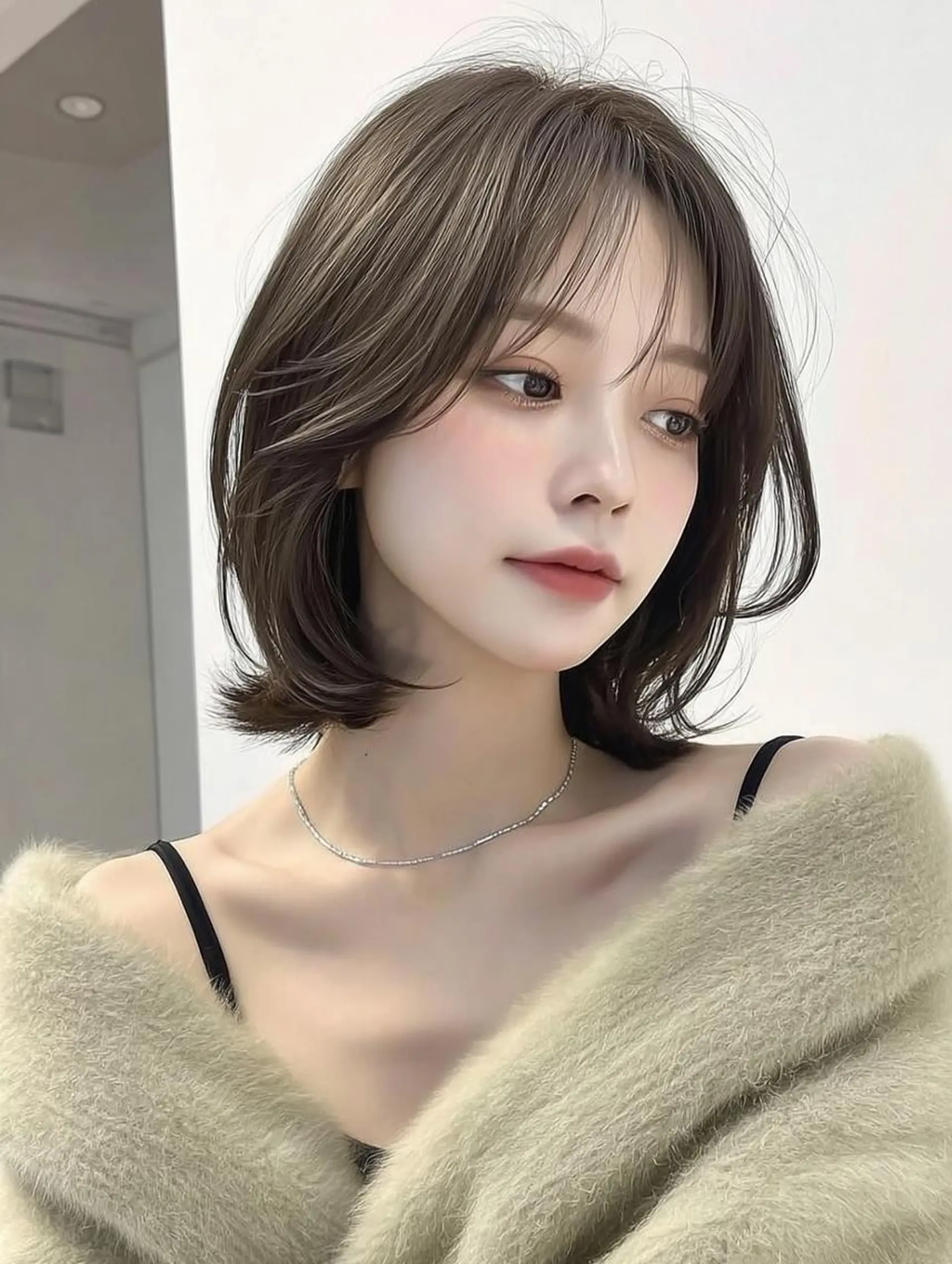 ミディアム ボブ 髪質改善 似合わせカット 小顔カット カット ヘアカラー IKU ミニボブ名古屋のヘアスタイル