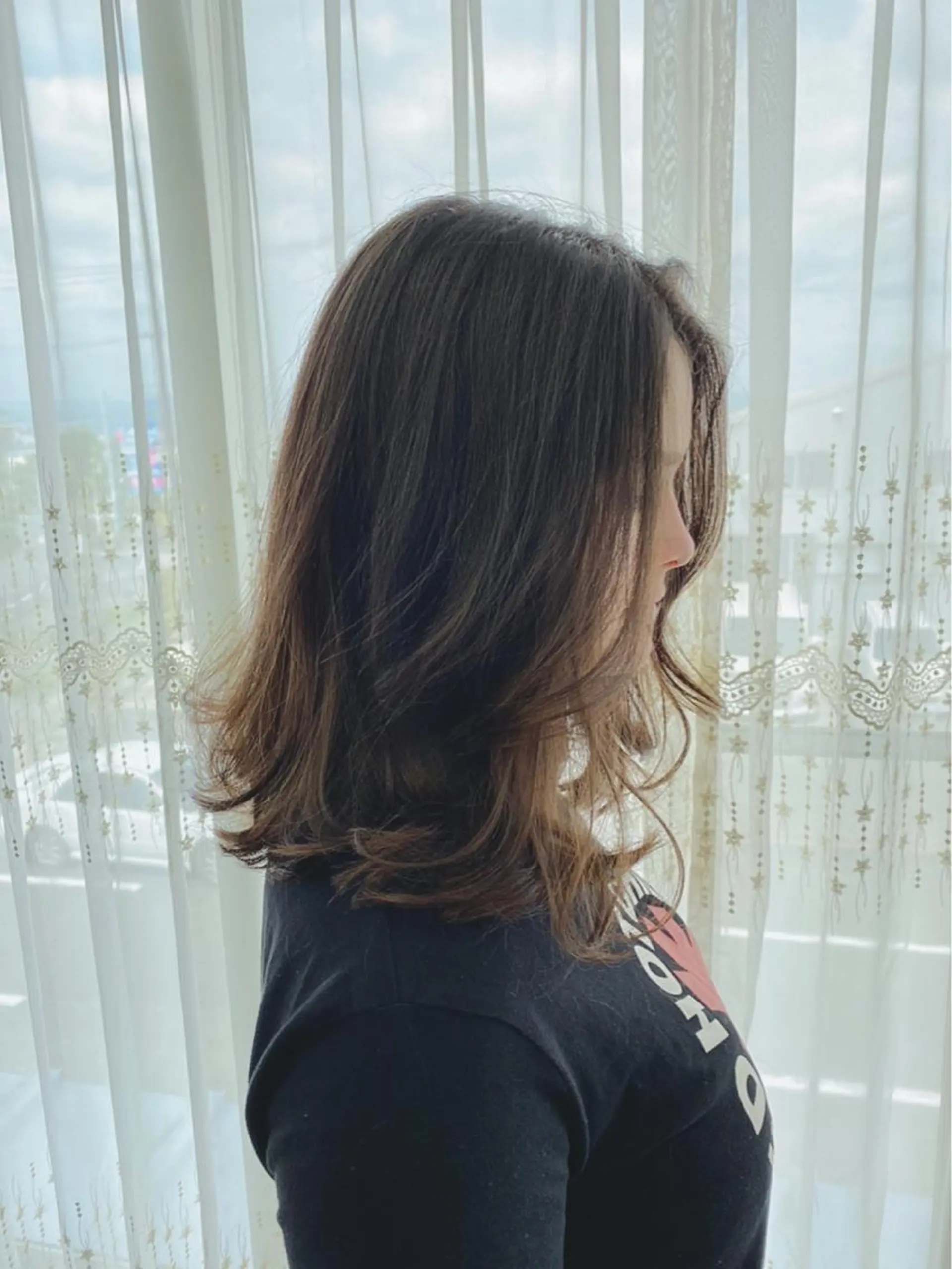 ミディアム カラー パーマ 美容室 ソンリエのヘアスタイル