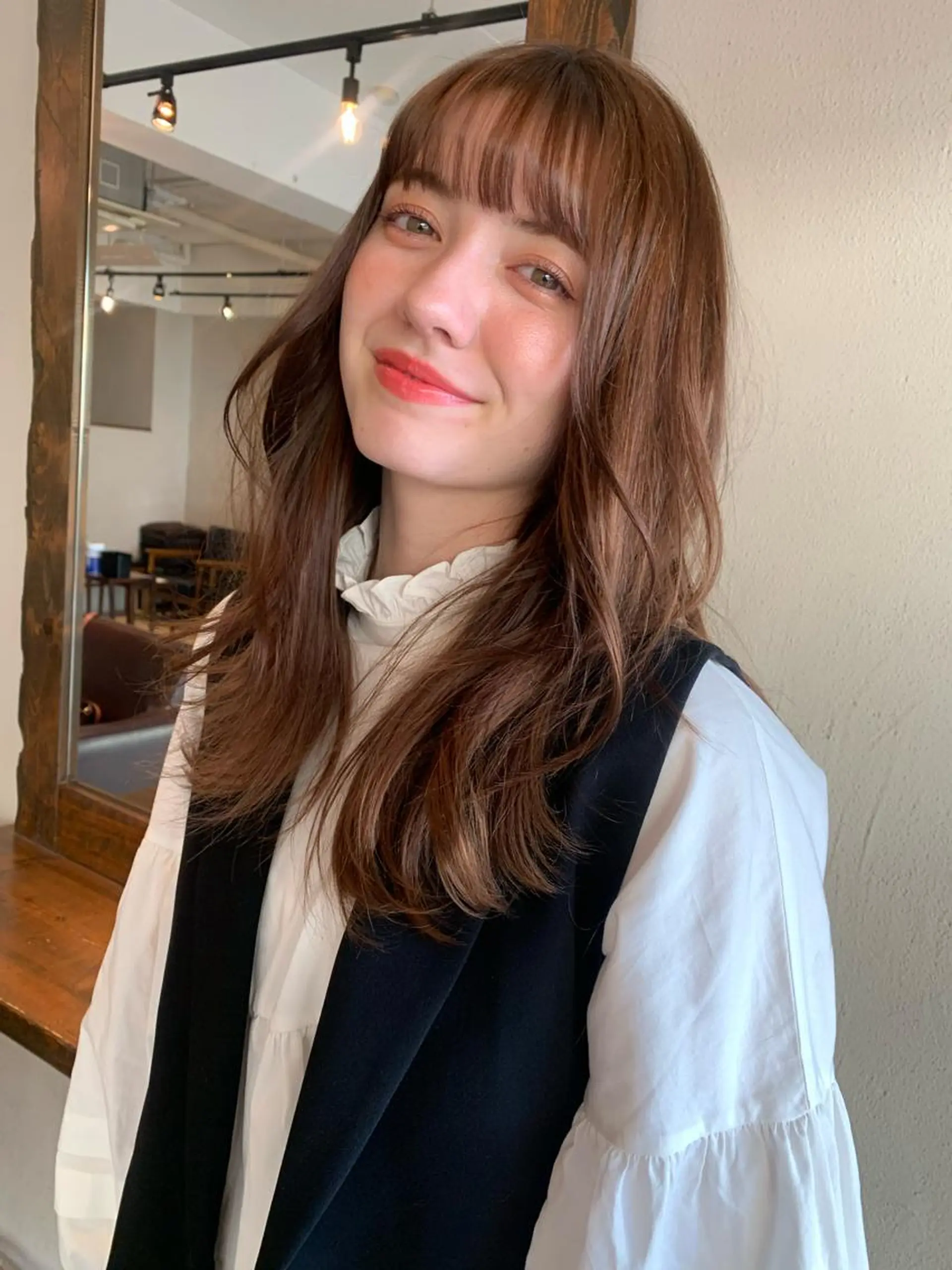 ロング カラー カット ヘアカラー トリートメント ヘッドスパ 透明感/オリーブ/ グレージュ/YUKAのヘアスタイル