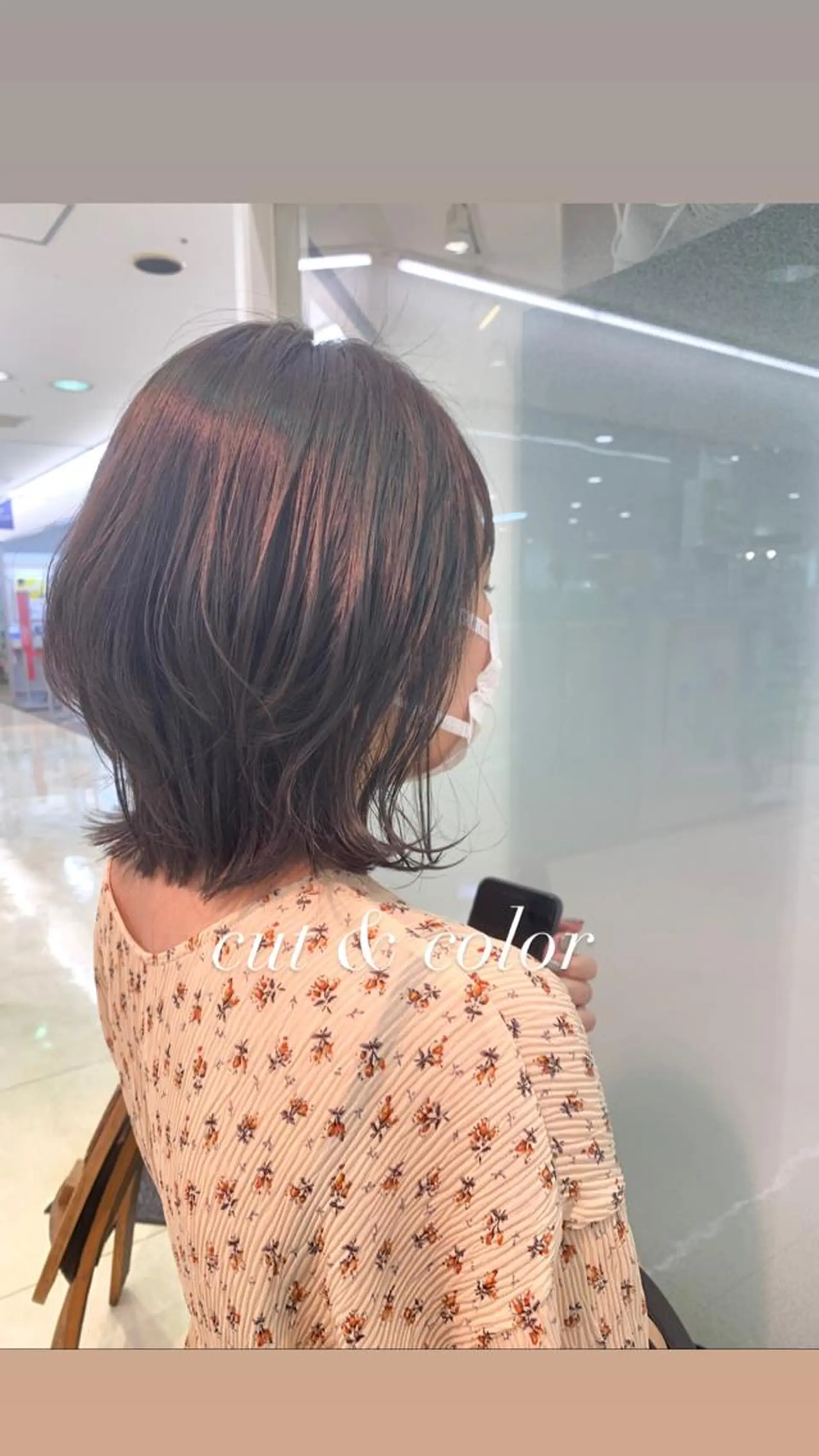 ミディアム カラー 似合わせカラー/艶 髪質改善/ヨシザキのヘアスタイル