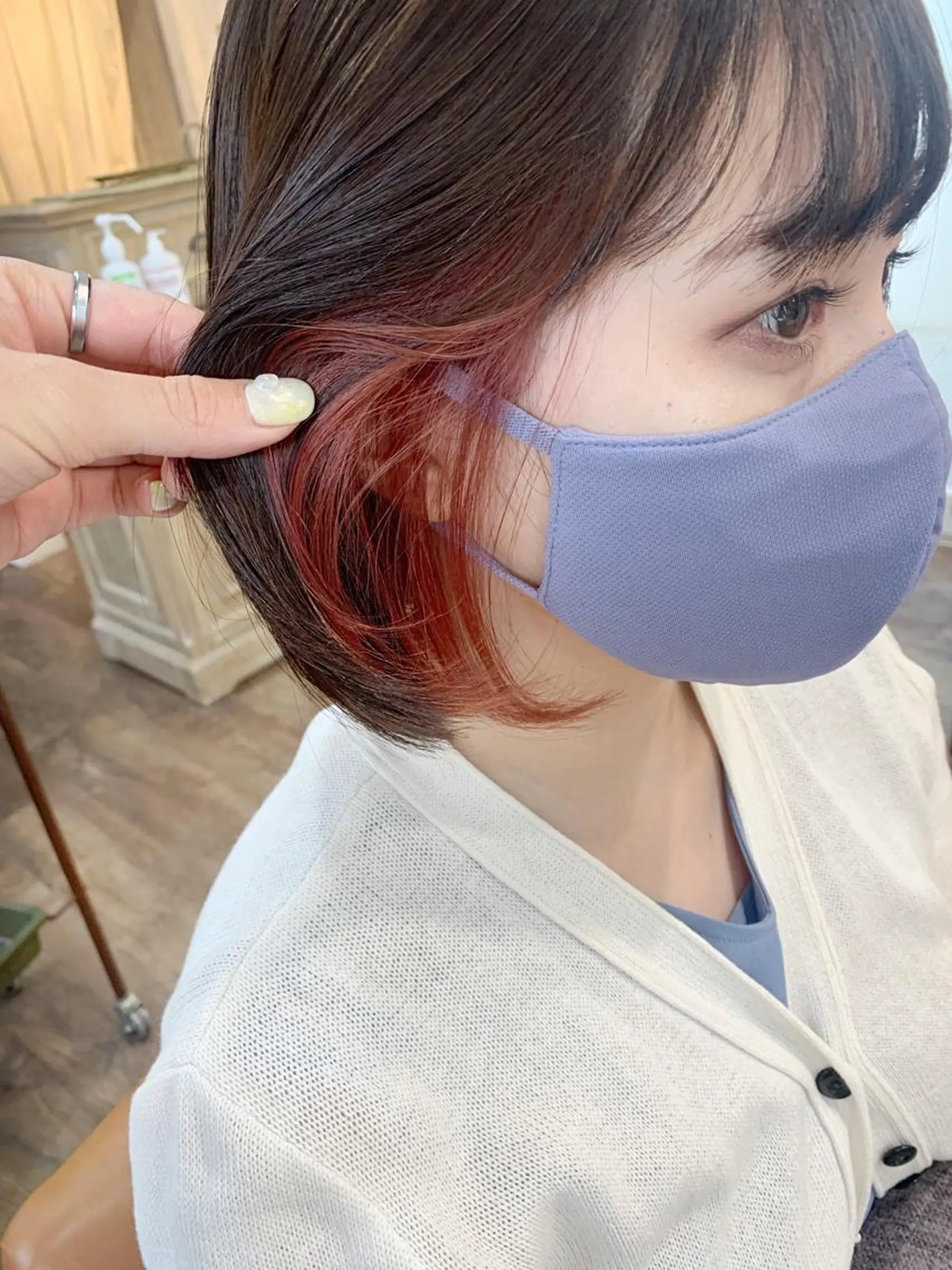 ショート カラー ダブルカラー イヤリングカラー ハイライトカラー イルミナカラー インナーカラー 🔆学生に人気🔆 AEQUITASのヘアスタイル