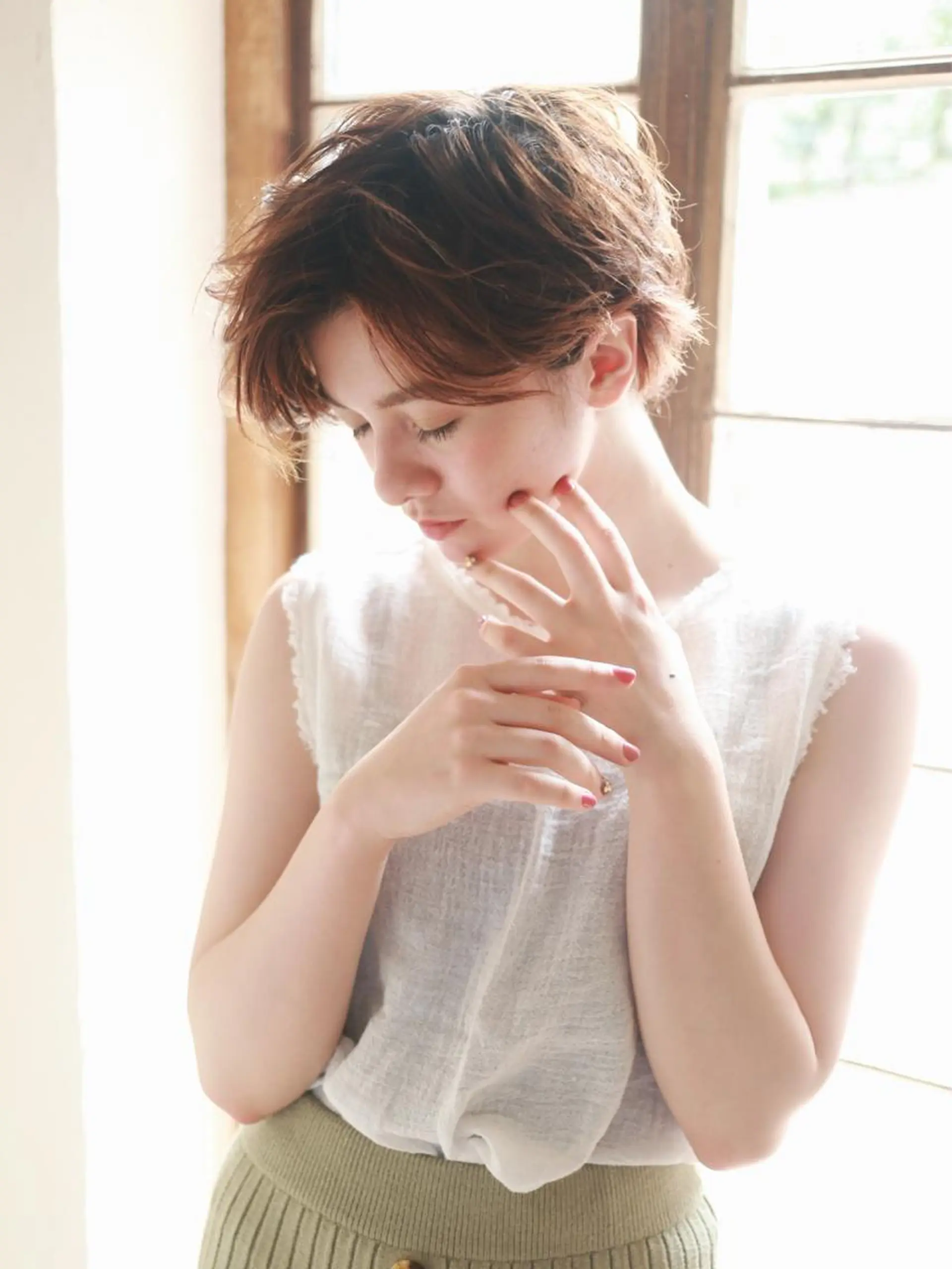 ショート ボブ ショートヘア カット ヘアカラー アンブレラカラー💫 フェイスフレーミングのヘアスタイル