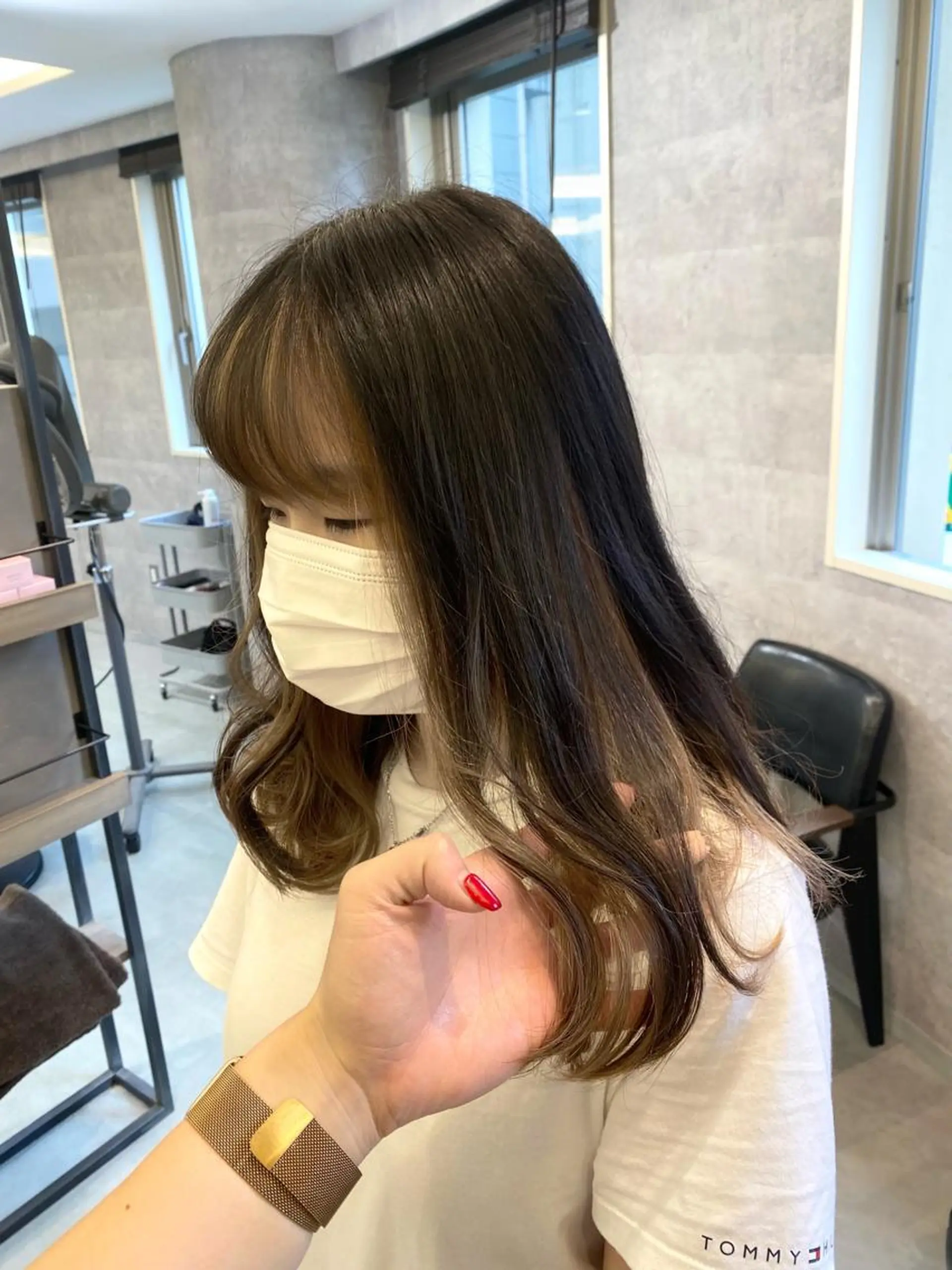 ミディアム カラー ハイトーン特化サロン 🍑momo🍑のヘアスタイル