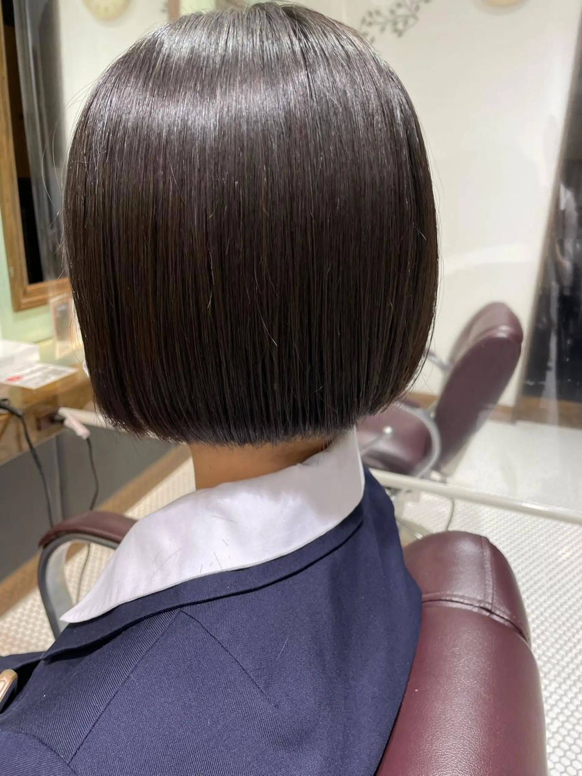 ショート 切りっぱなしボブ ボブ 栞南🌼/艶カラー/ 髪質改善/ナチュラルのヘアスタイル