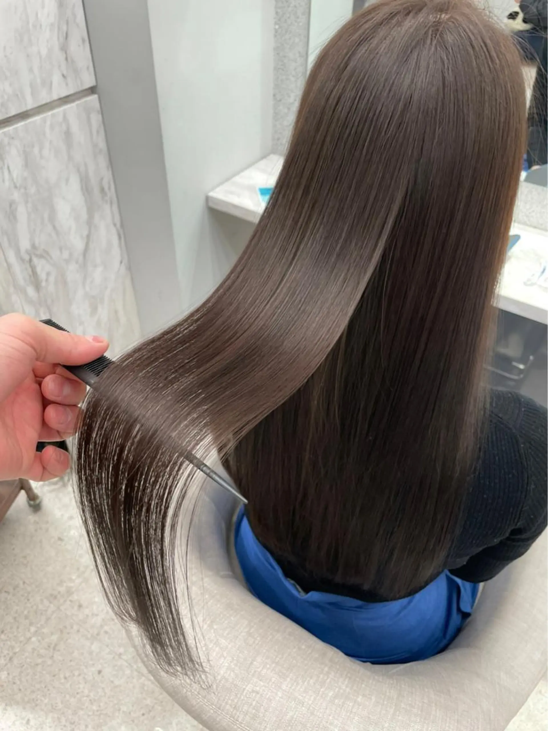 ロング 京都レイヤーカット/ 縮毛矯正/羽柴りくのヘアスタイル