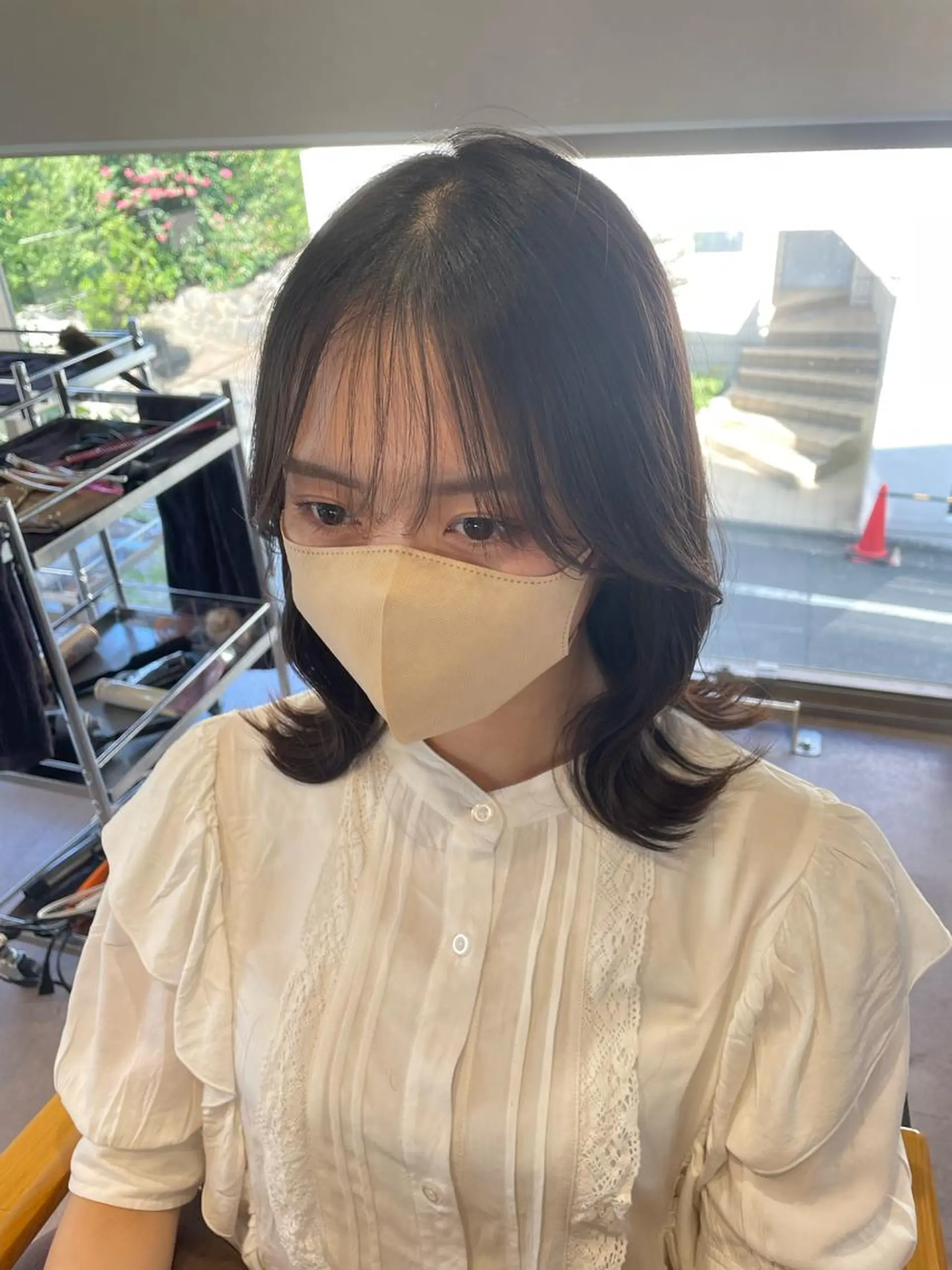 セミロング カラー 韓国風ヘア サイドバング カット ヘアカラー トリートメント 韓国風/オシャレ /縮毛矯正/滝口琴未のヘアスタイル