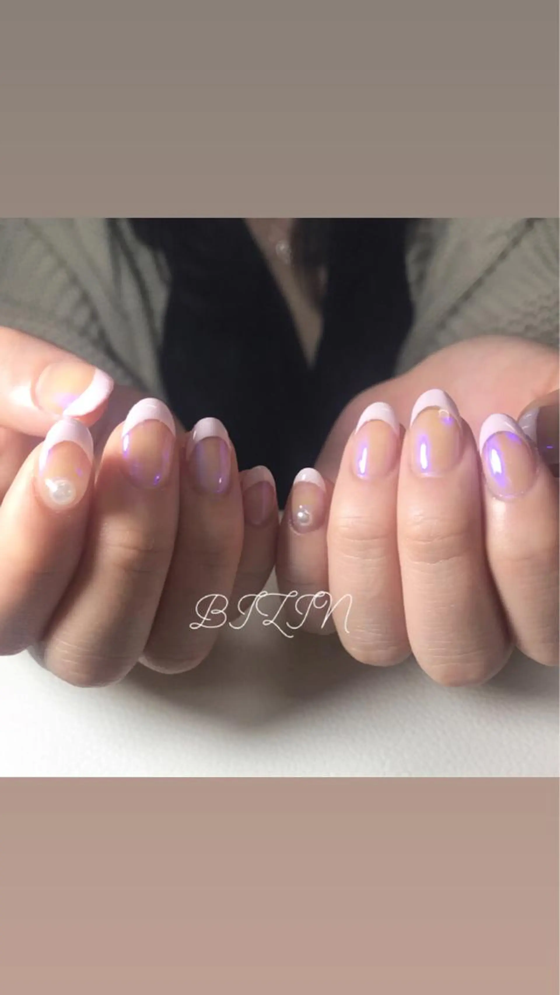 ネイル オーロラネイル 美尽  BIZIN所属・久々 もえみのネイルデザイン