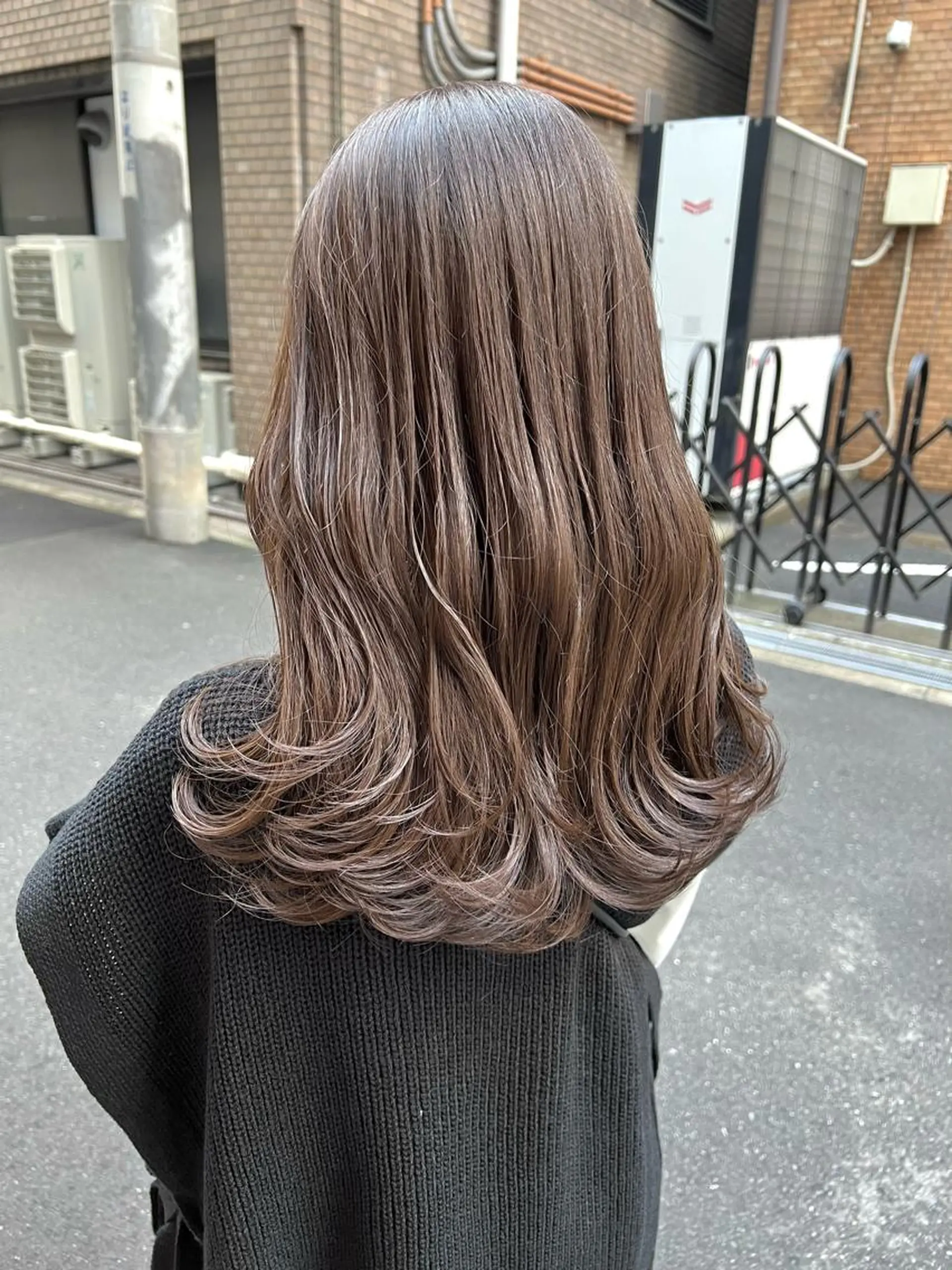 ロング カット ヘアカラー トリートメント 酸性ストレート/ブリ ーチなし/中村 匠のヘアスタイル