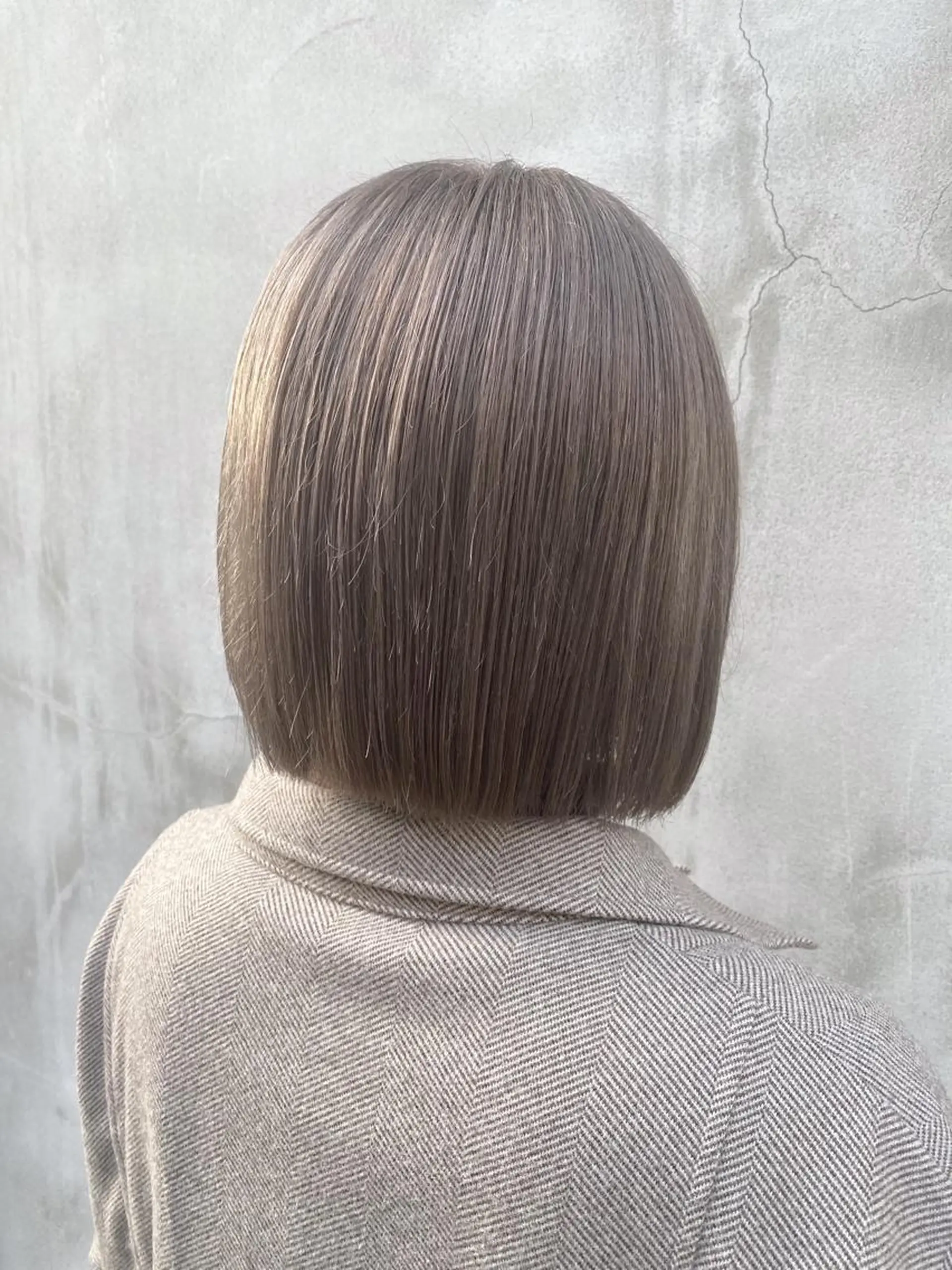 ミディアム ボブ カット ヘアカラー トリートメント saki🌼ボブ× 透明感カラー🌼のヘアスタイル