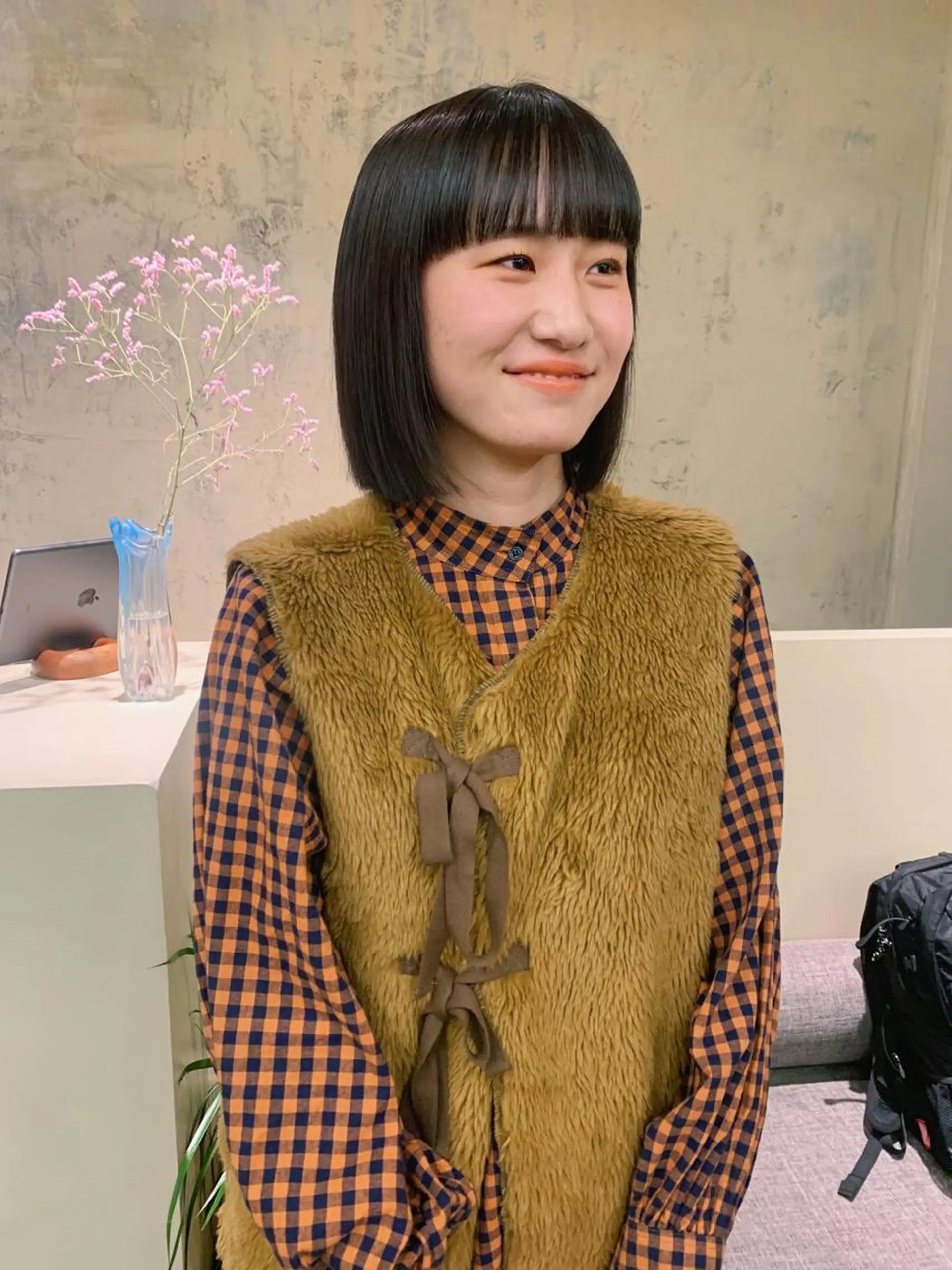 ショート カラー ボブ 外ハネヘア yupi🐈‍⬛ レイヤー/パーマのヘアスタイル