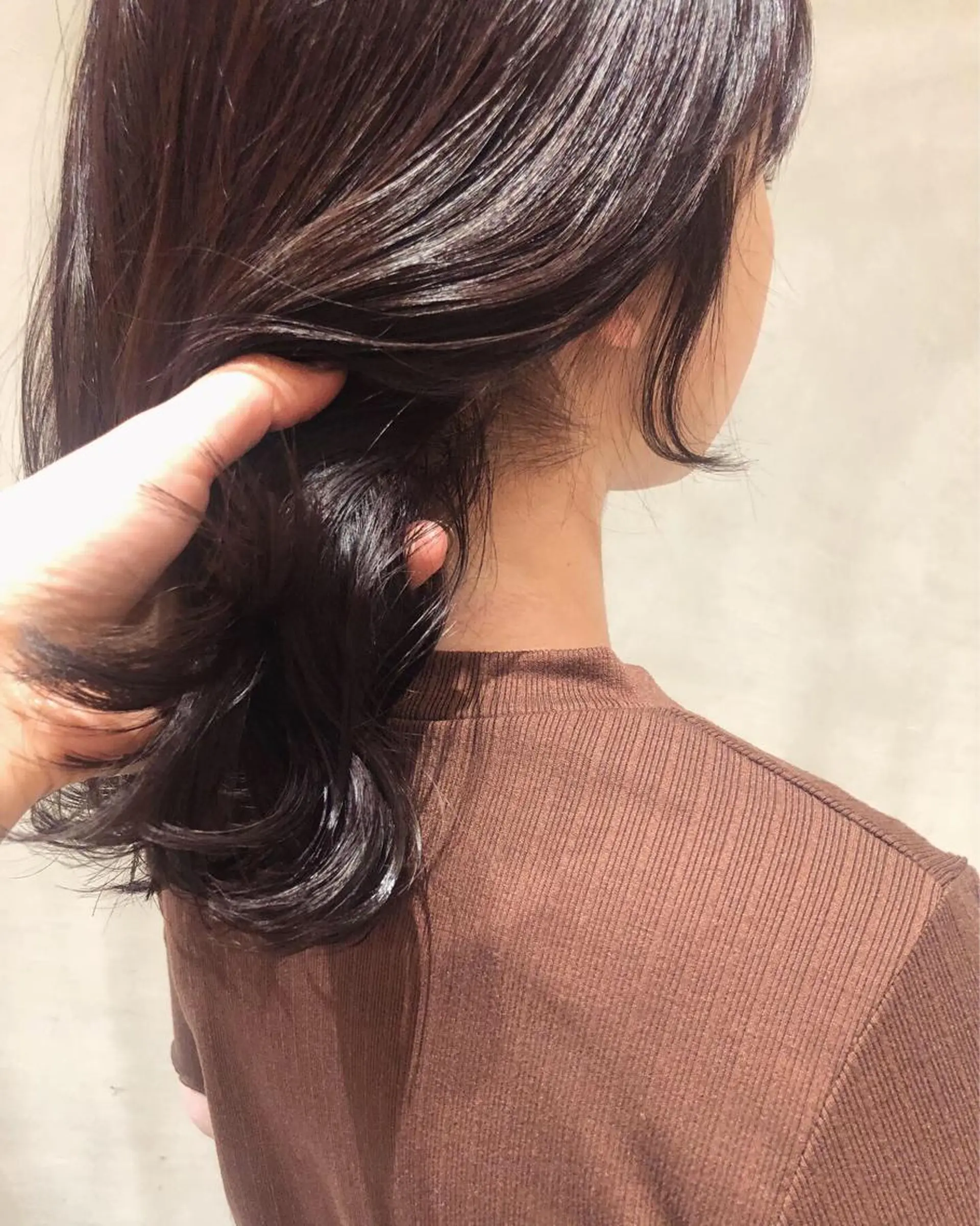 セミロング カラー ヘアアレンジ ブラウンカラー ココアブラウン 小顔カット カット ヘアカラー トリートメント 酸性縮毛矯正🧴韓国 レイヤー/髪質改善のヘアスタイル