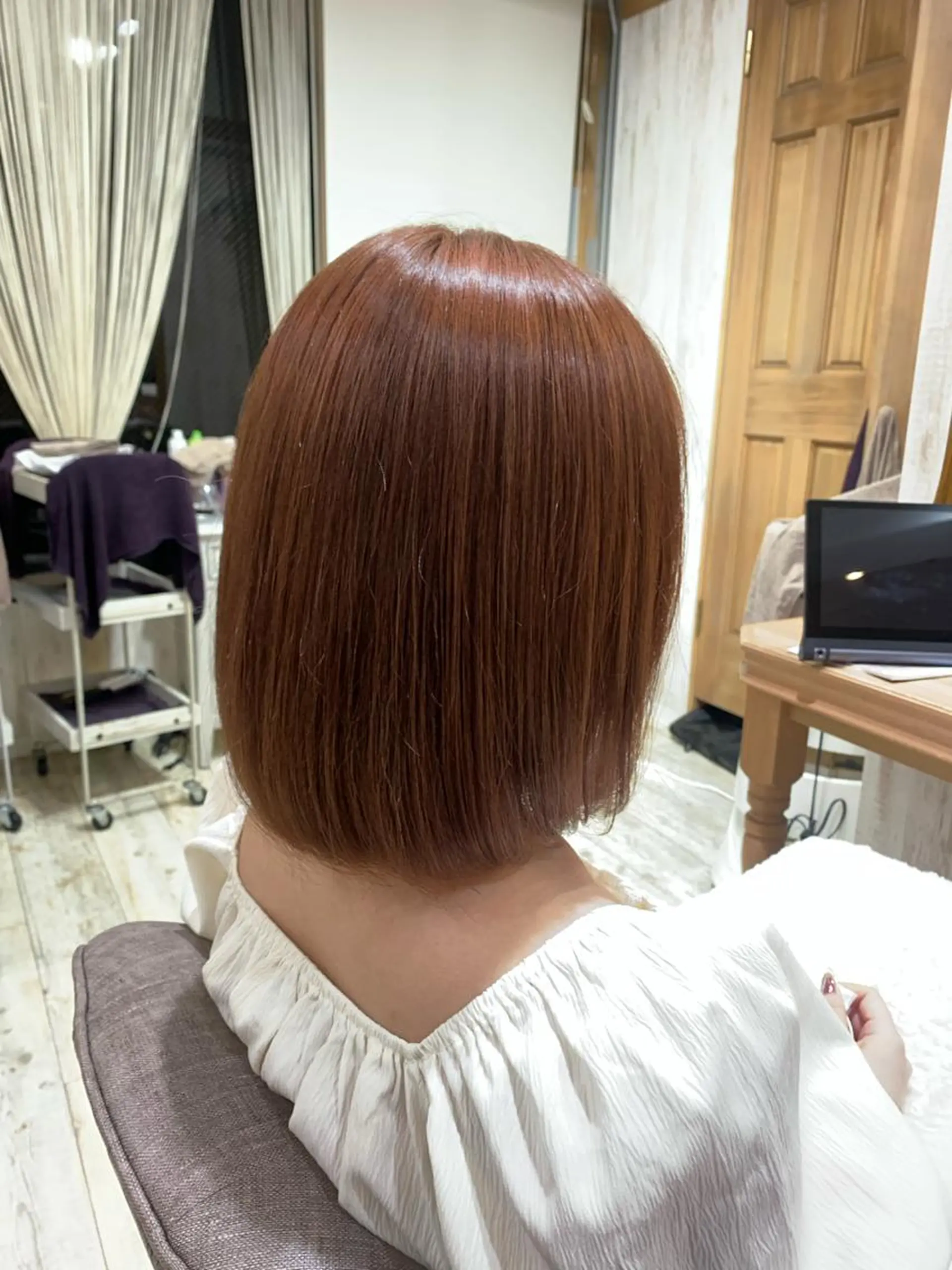 カラー ベージュカラー ピンクカラー ピンクベージュ おのだ あやなのヘアスタイル