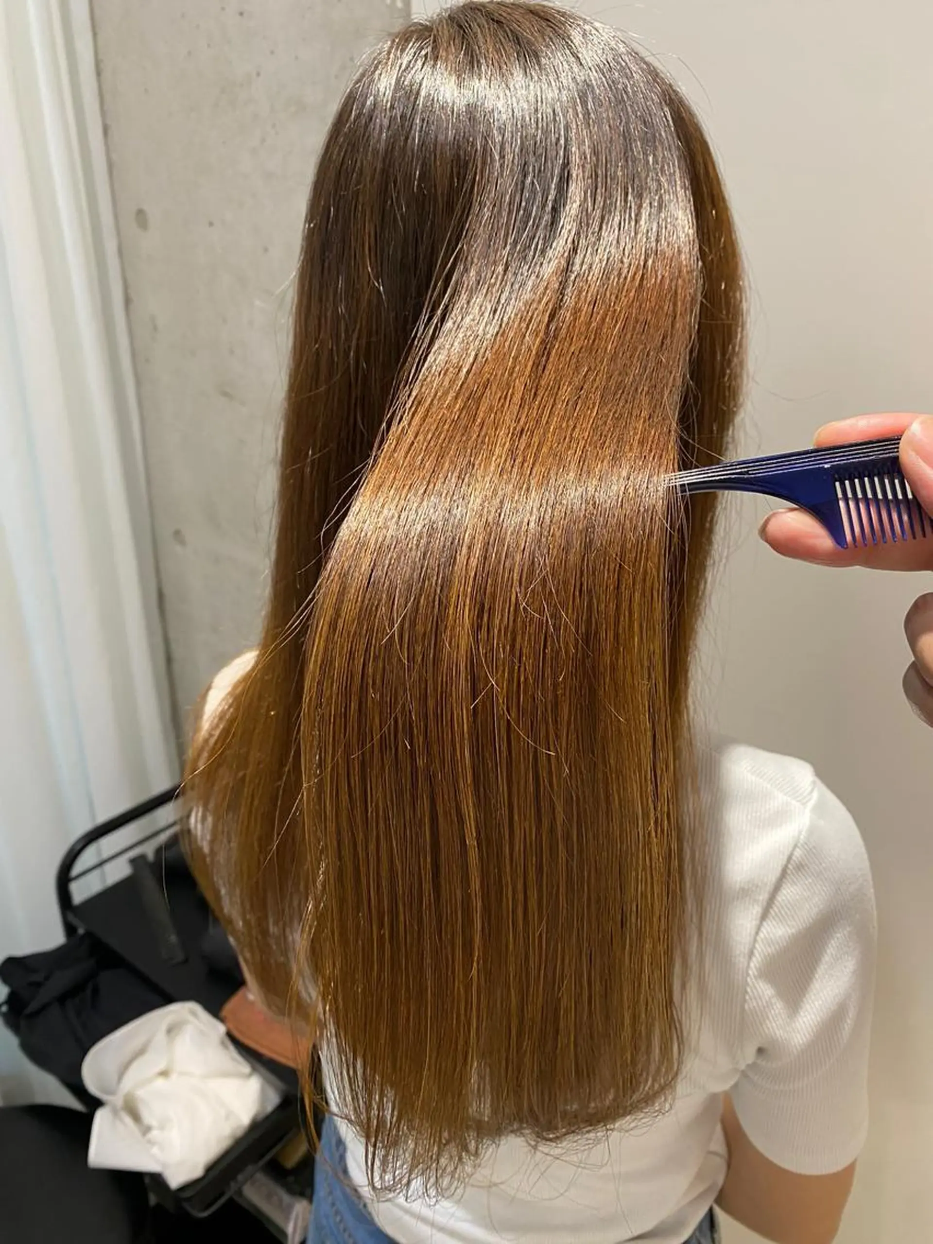 ロング パーマ くせ毛 カット 縮毛矯正 トリートメント 田中 アキオのヘアスタイル