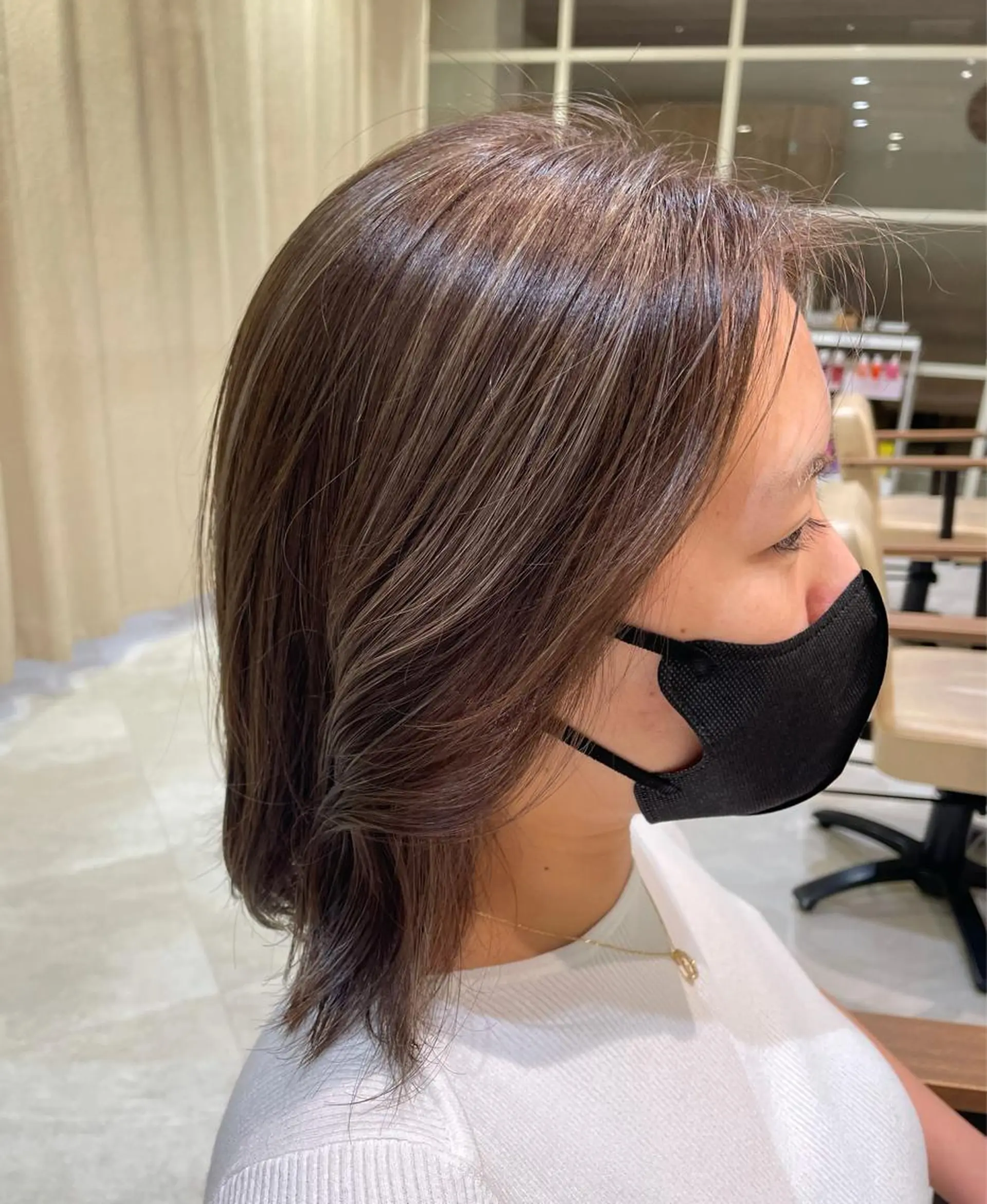 セミロング カラー ベージュカラー ハイライトカラー ハイライト カラー/レイヤー/ 髪質改善/PAAQのヘアスタイル
