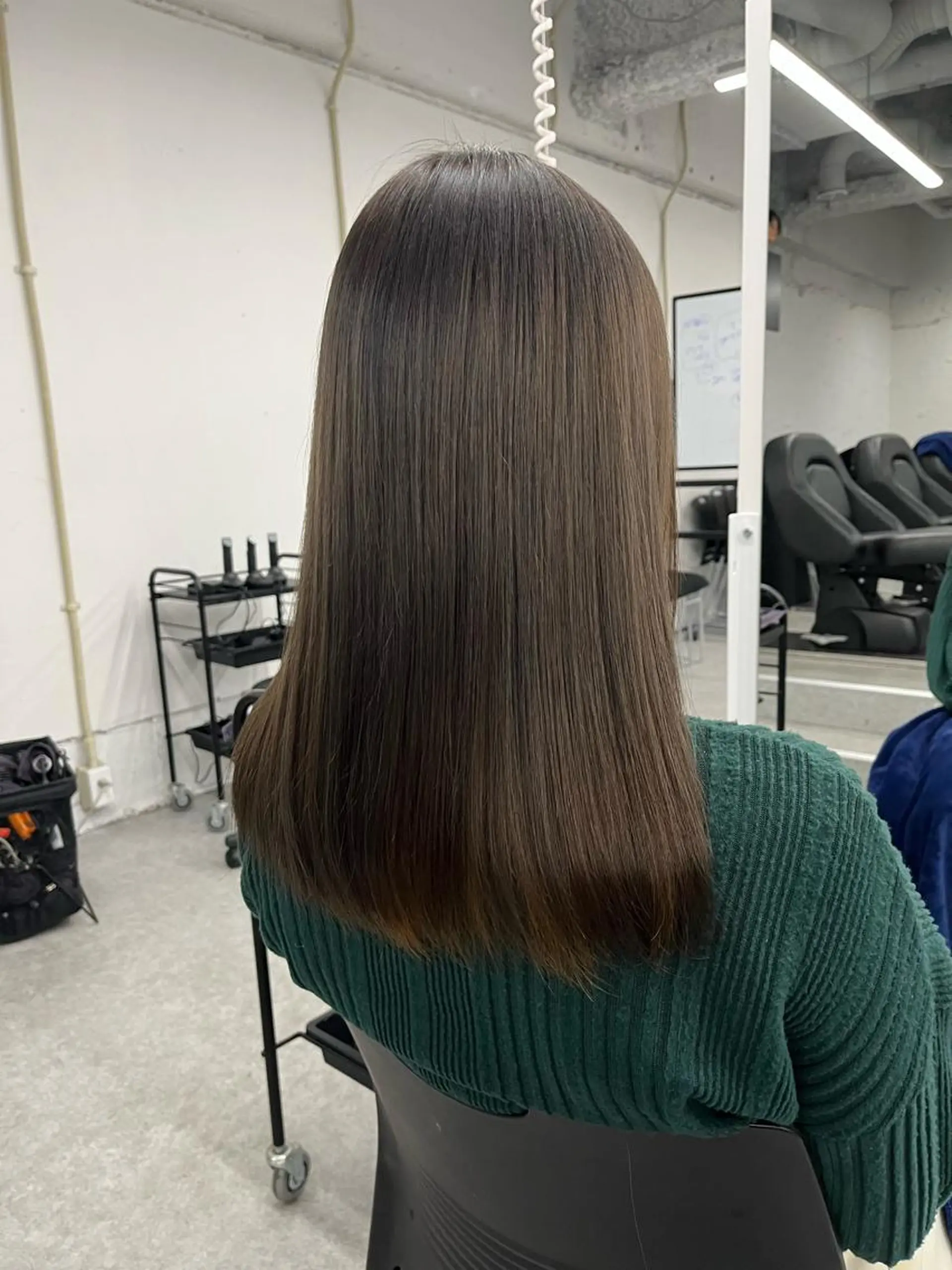 セミロング カラー ブリーチなし💗 艶カラー 翔太郎のヘアスタイル