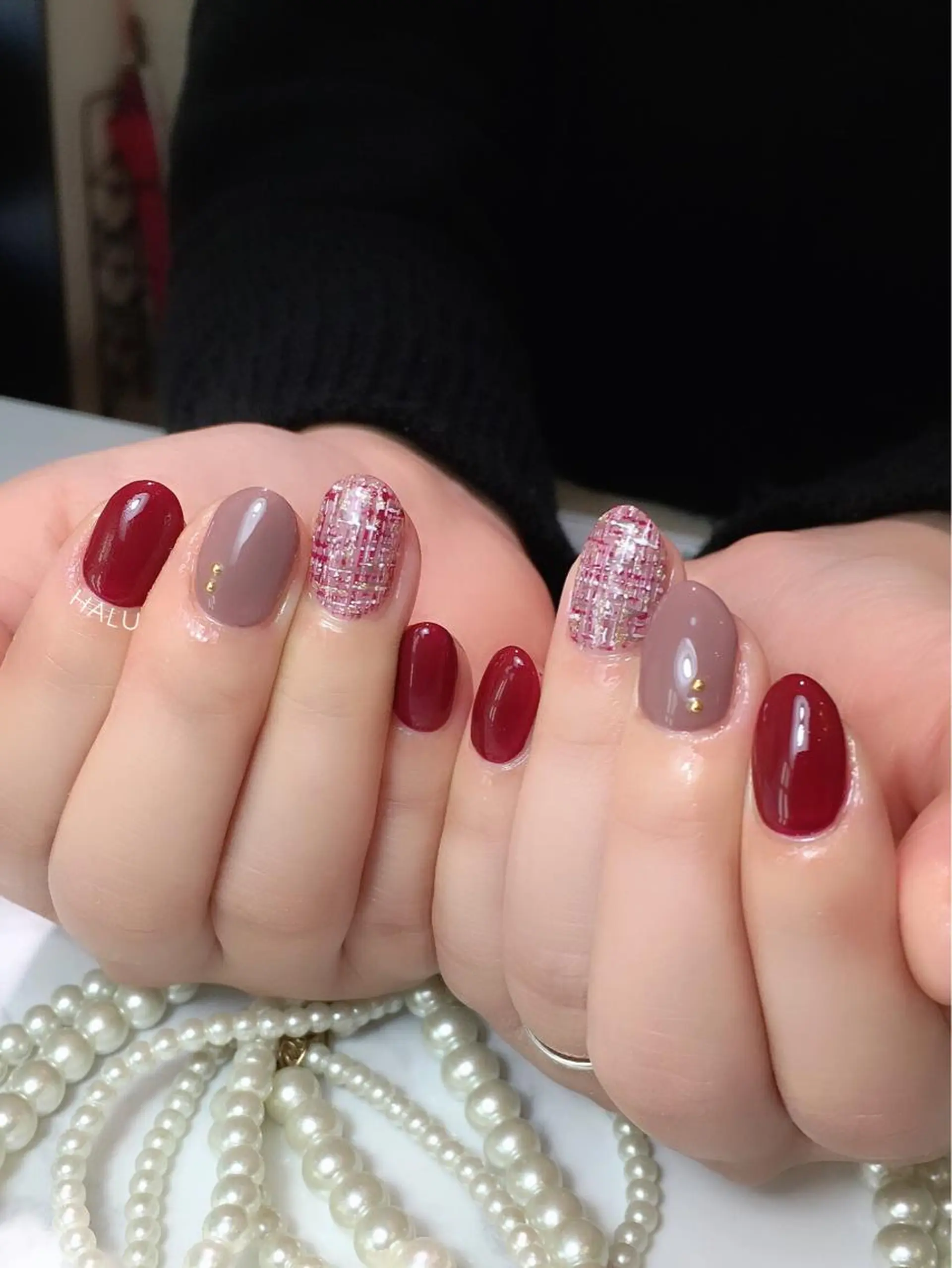 ネイル ツイードネイル HALU ハルのネイルデザイン