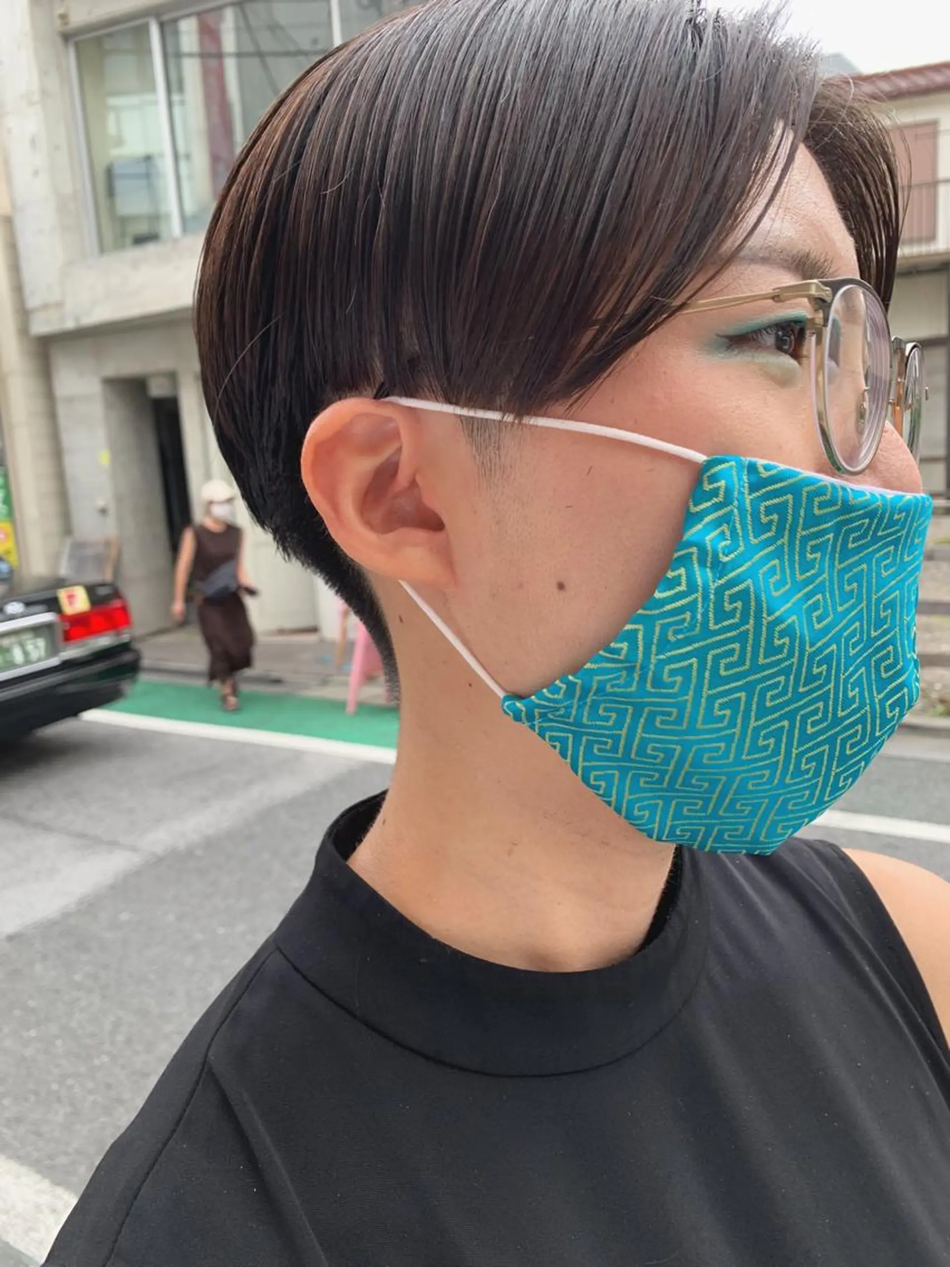 ショート カラー パーマ ヘアアレンジ カット トリートメント パーマ/透明感カラー /ボブ/吉田一生のヘアスタイル