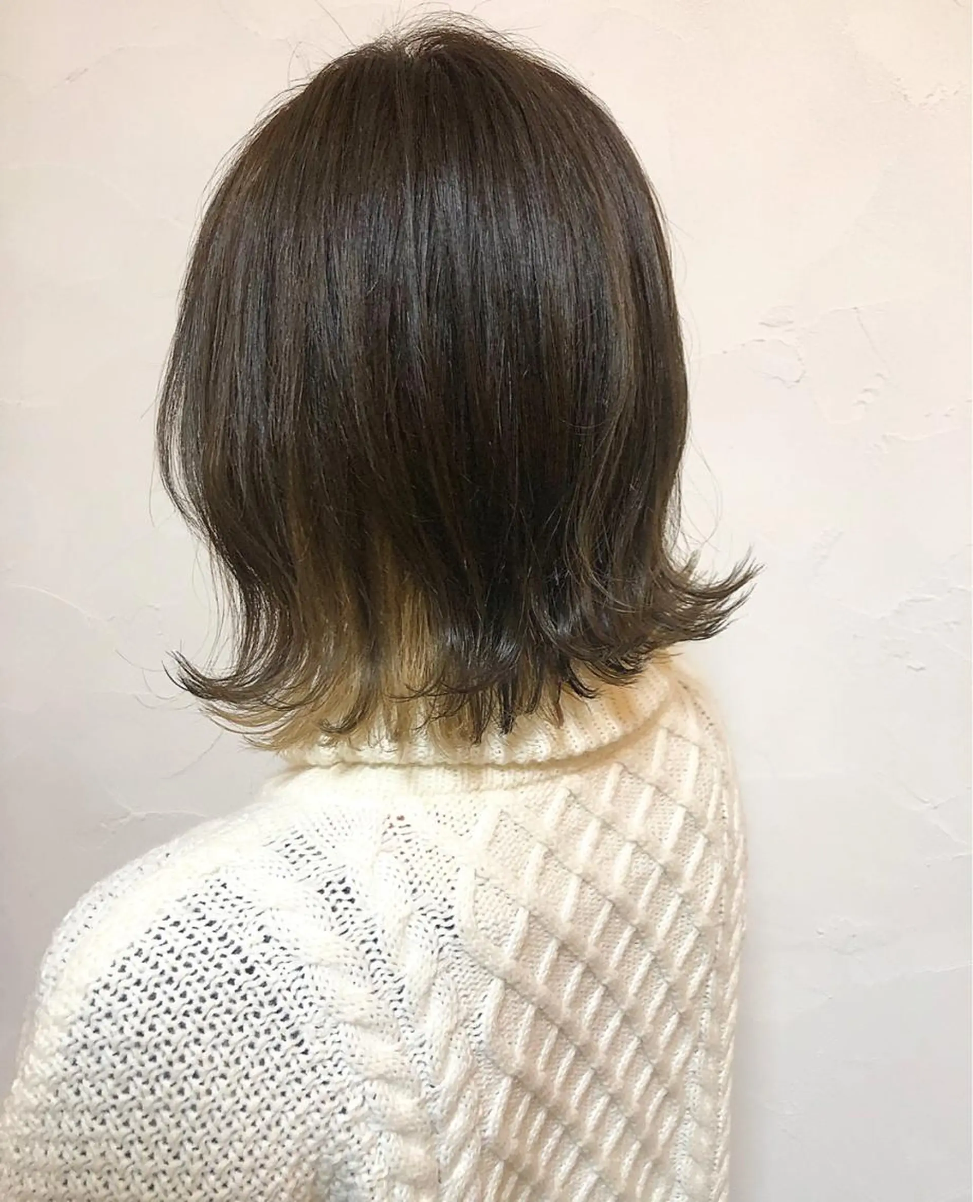 ミディアム カラー ブリーチ グレージュ hair salon Ranun髪質改善のヘアスタイル