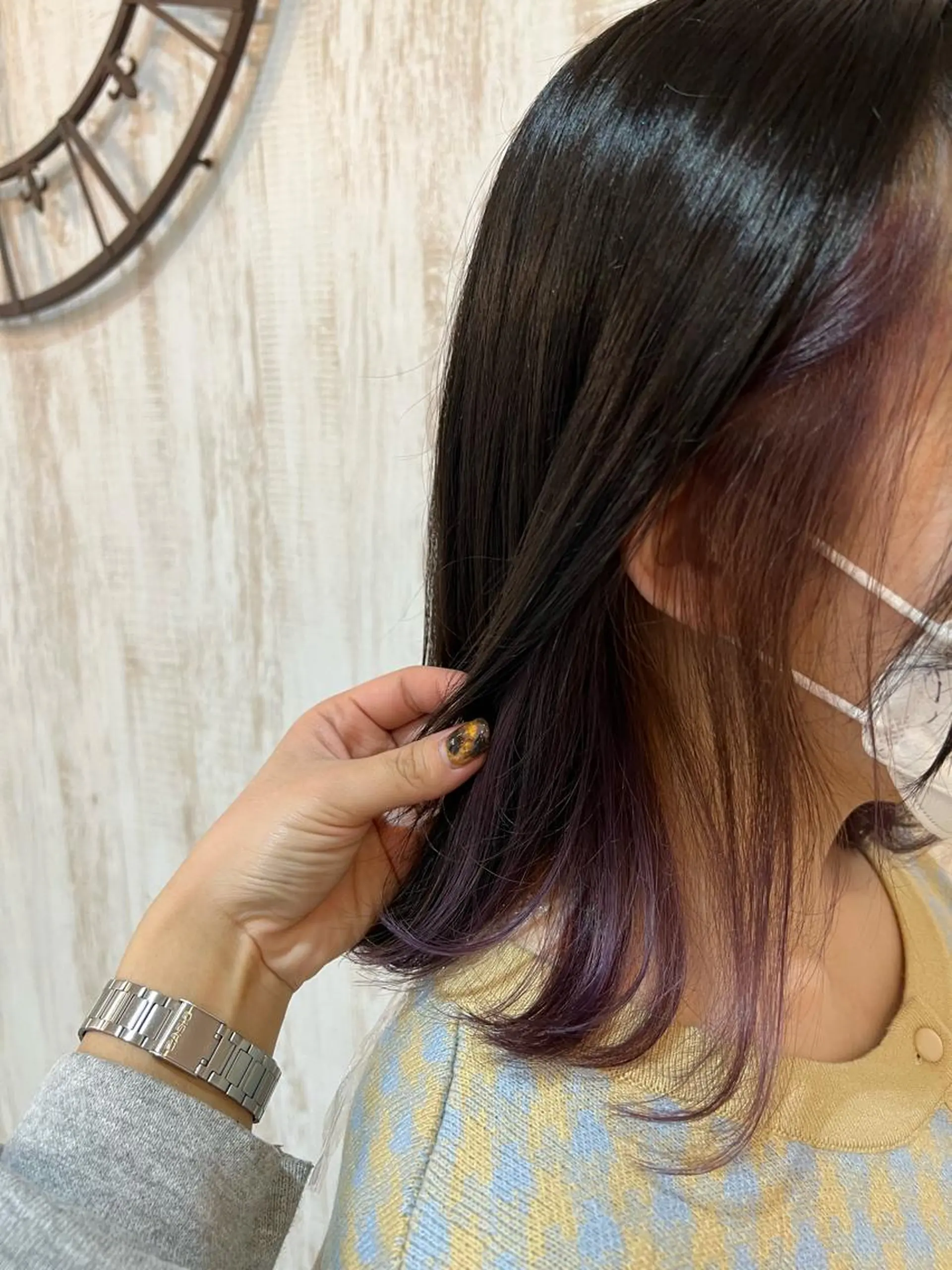 ミディアム ヘアカラー 韓国風🫧艶カラー 💟ran💟のヘアスタイル