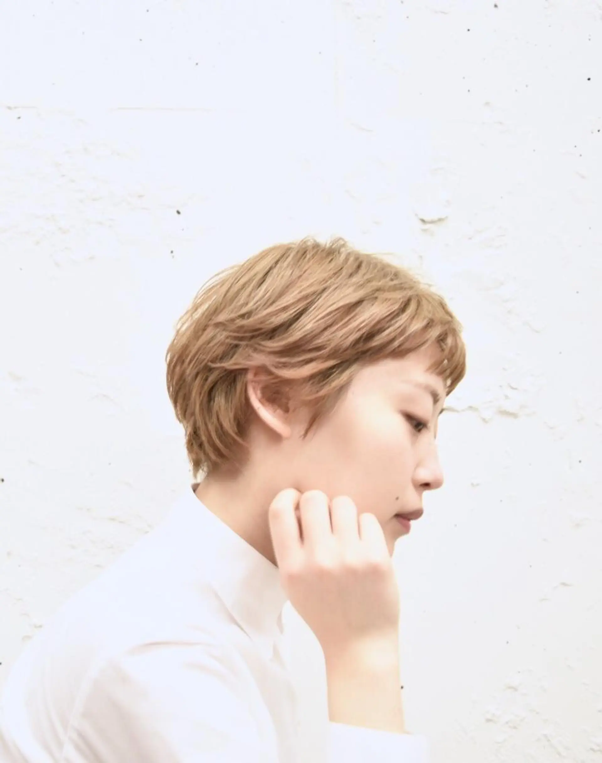 ショート カラー パーマ ブロンド ショートヘア 山口 悟のヘアスタイル