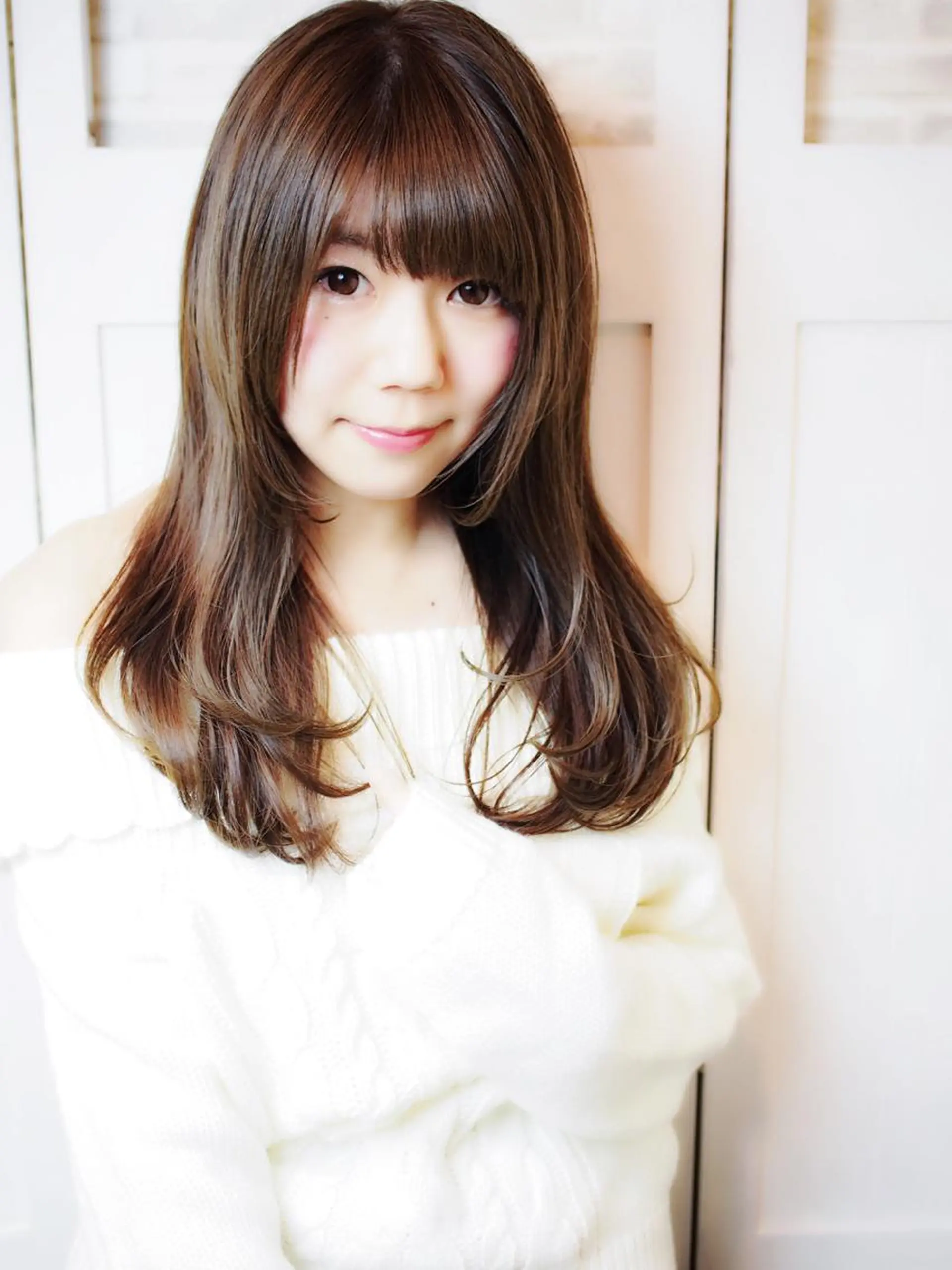 セミロング ほさか しんごのヘアスタイル