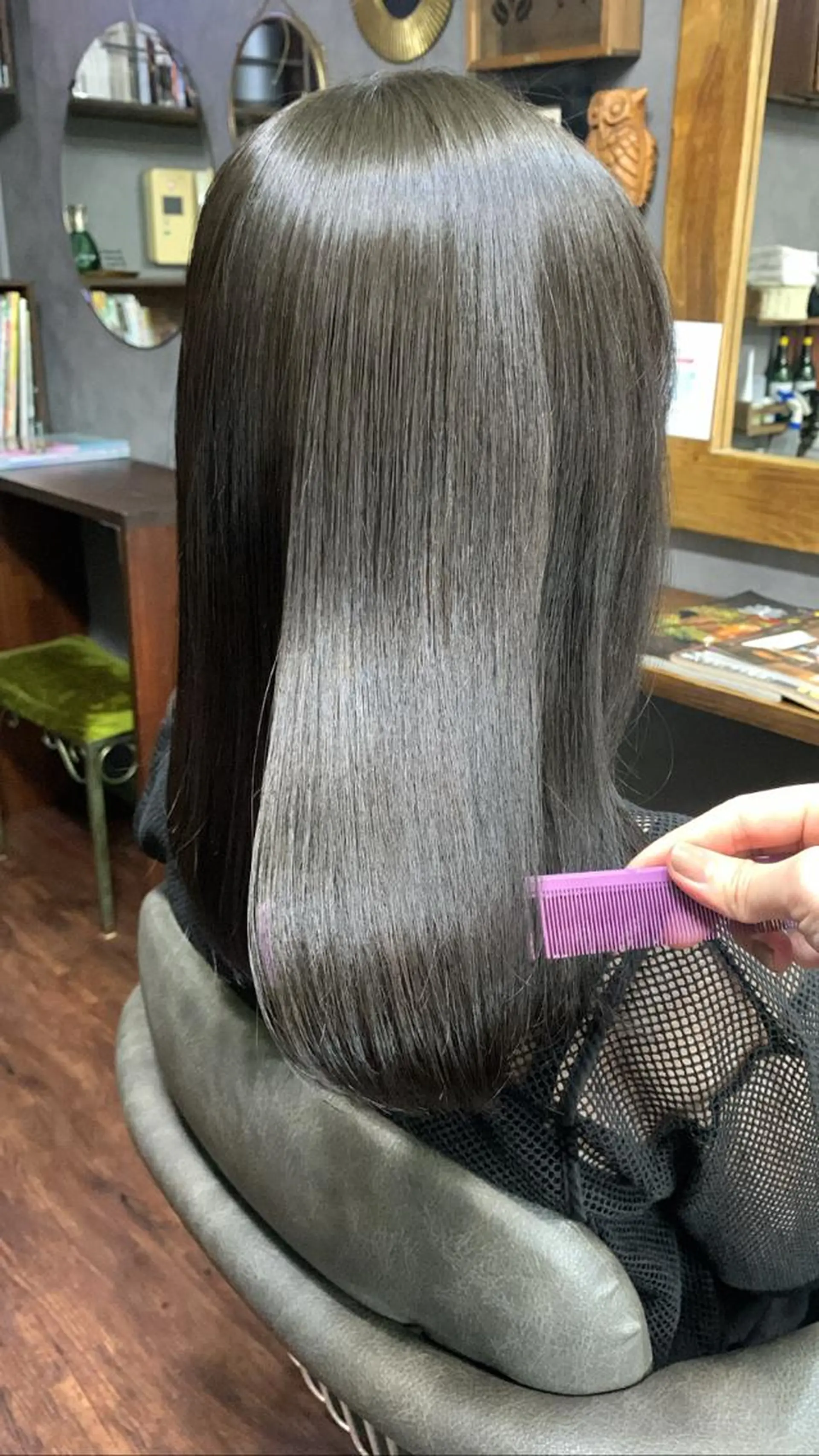 セミロング カラー 髪質改善 トリートメント ヘアカラー トリートメント chouette/ 根本優希のヘアスタイル