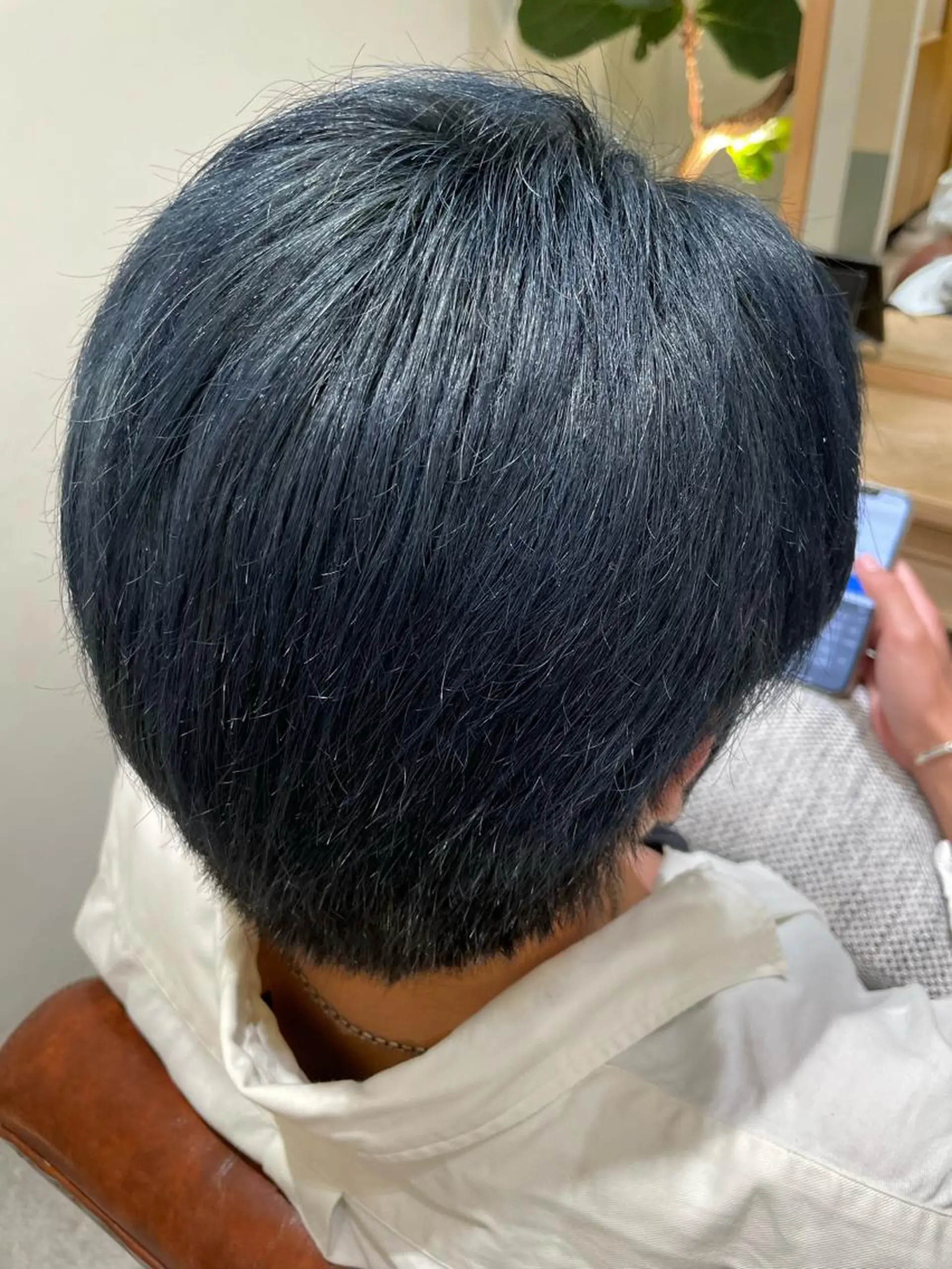 カラー ブルーカラー ダブルカラー ネイビーカラー ヘアカラー イシバシ ミナミのヘアスタイル