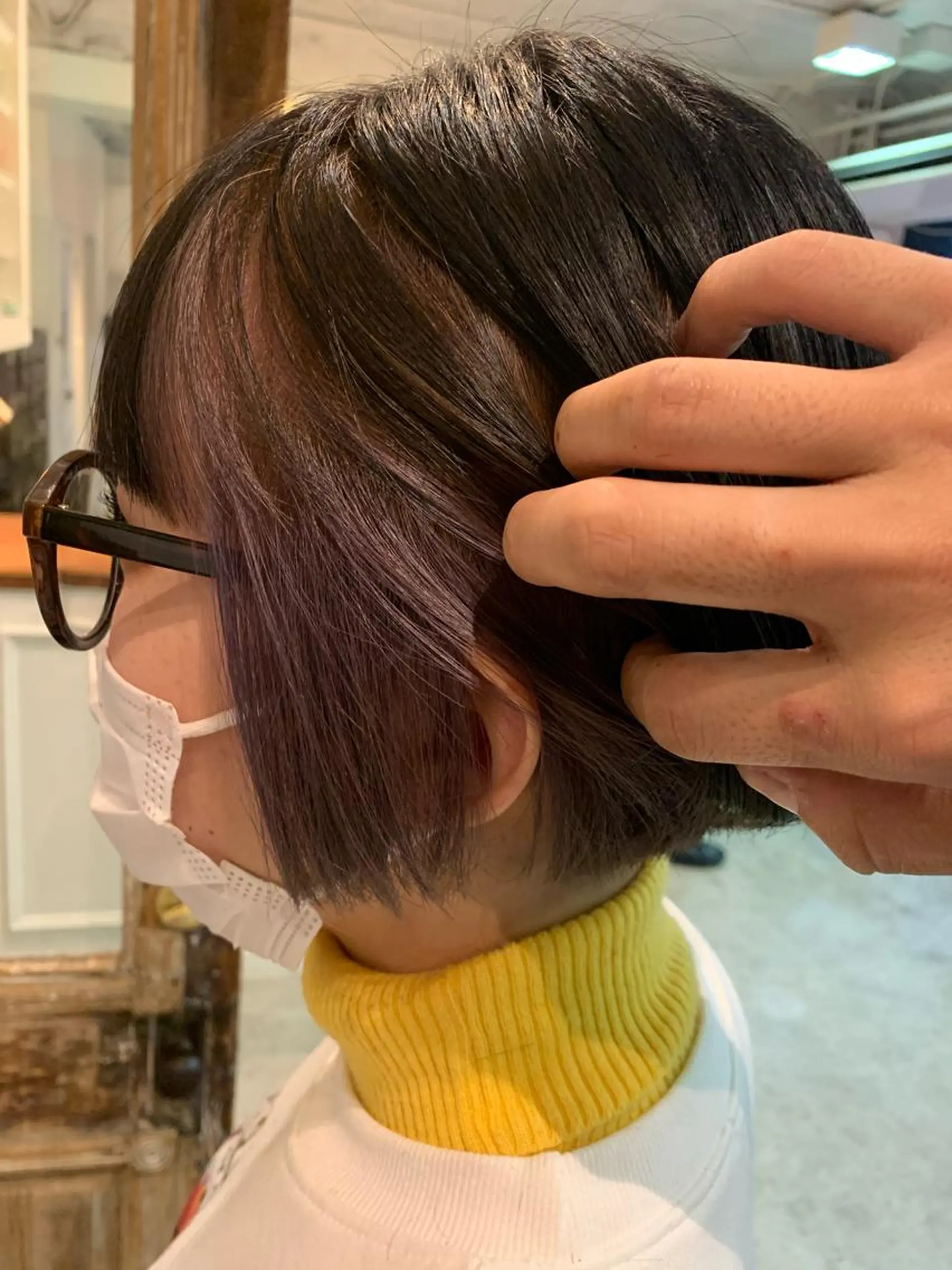 ショート パープルカラー ヘアカラー トリートメント ヘッドスパ ヘアセット 大宮/山口 竣也のヘアスタイル