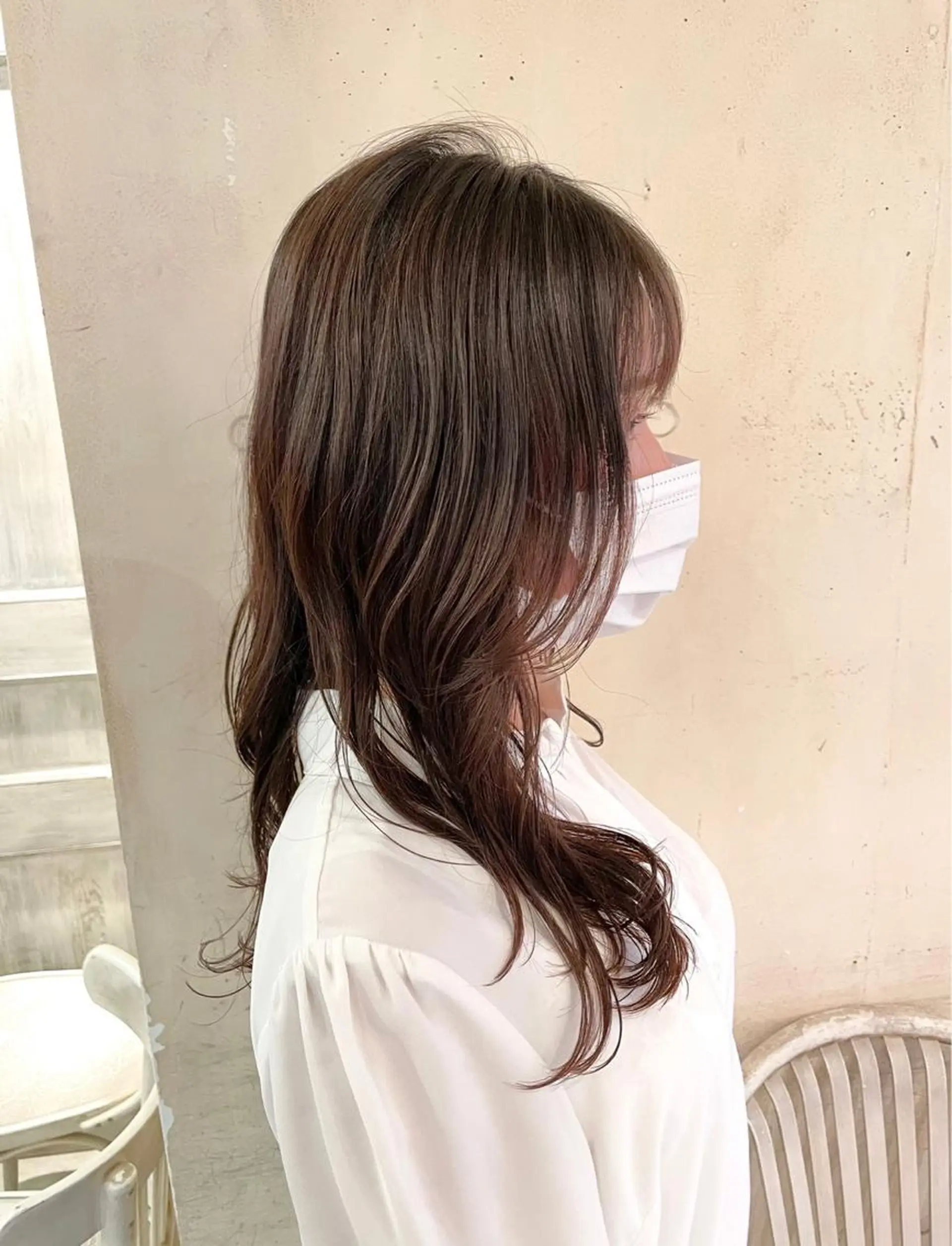 セミロング パーマ セミロングパーマ 髪質改善 韓国風ヘア レイヤーカット トリートメント 銀座No.1髪質改善 縮毛矯正/本木のヘアスタイル