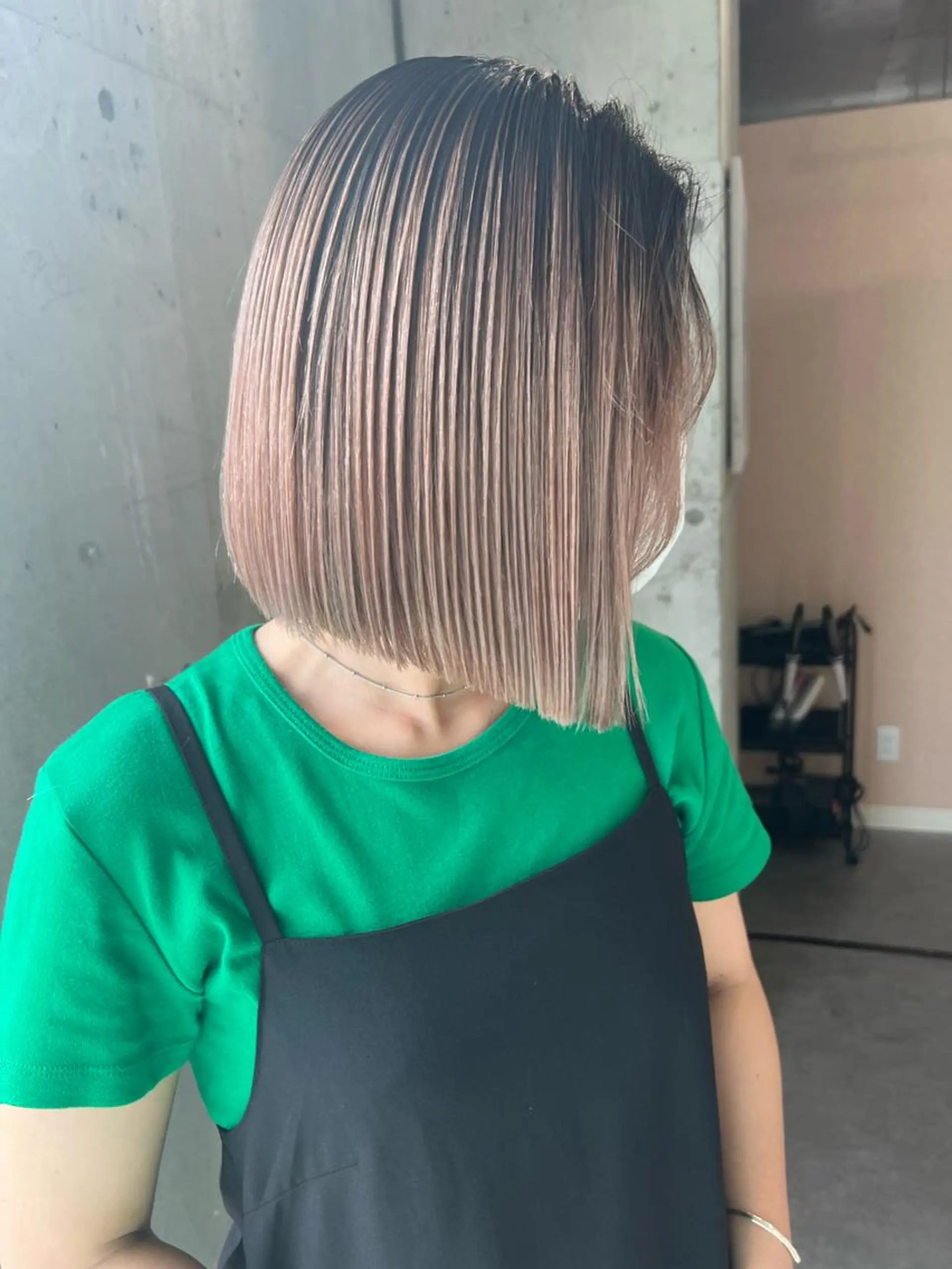 ミディアム カラー バレイヤージュ ベージュカラー ブリーチ ブロンド ブロンドベージュ ヘアカラー トリートメント lani 天神大名/ブリーチのヘアスタイル