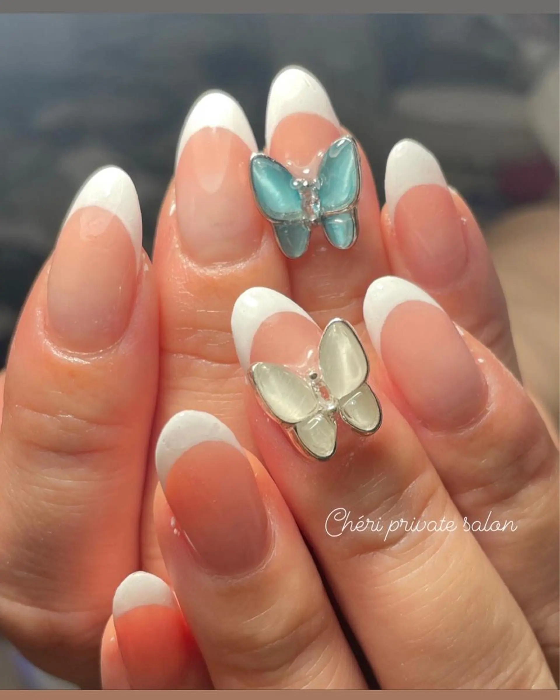 カラー ネイル フレンチネイル シンプルネイル Chérinail 爪のお手入れのネイルデザイン