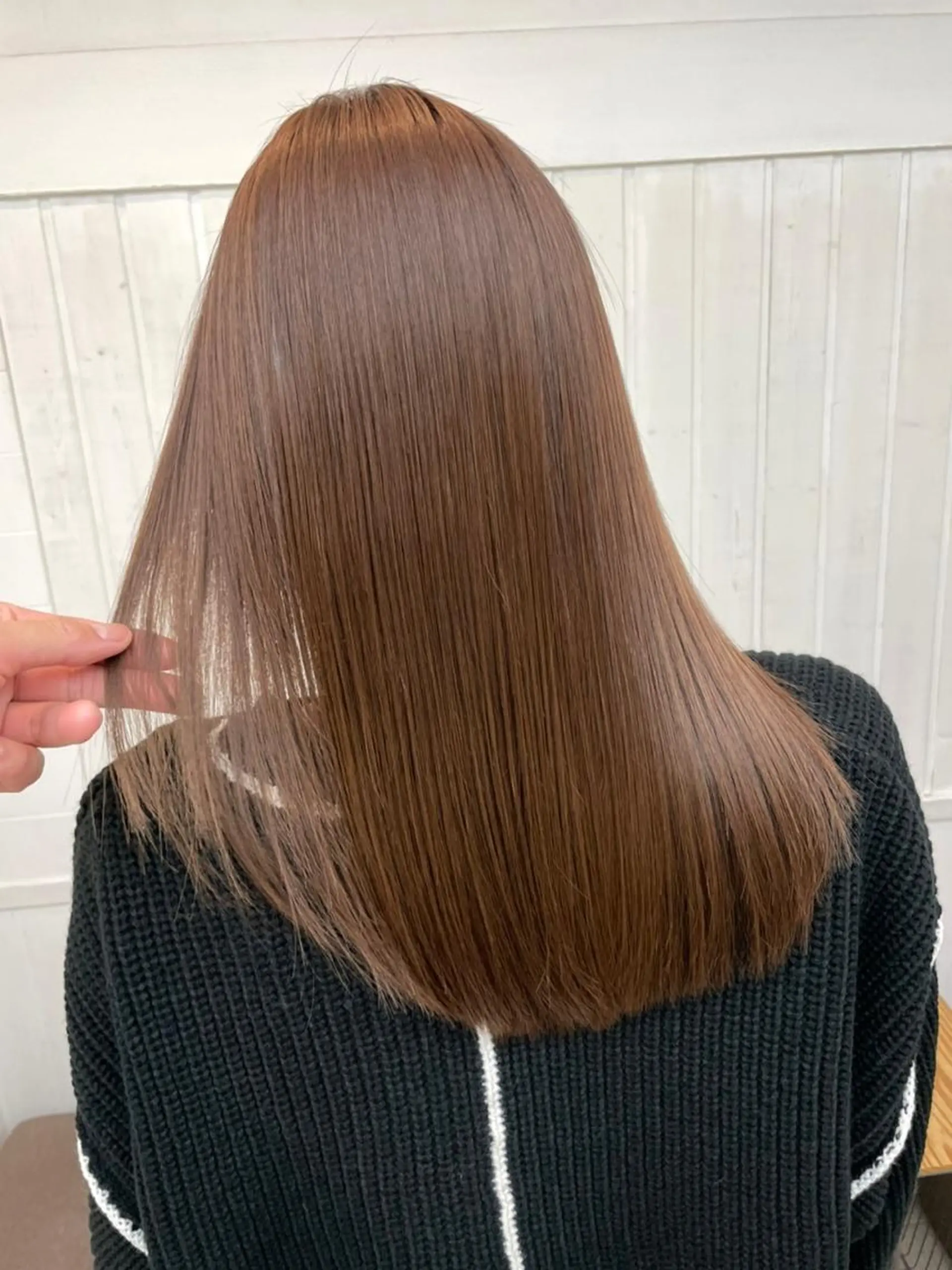 セミロング ハイライト 髪質改善 カット ヘアカラー トリートメント N°sopo 札幌大通のヘアスタイル