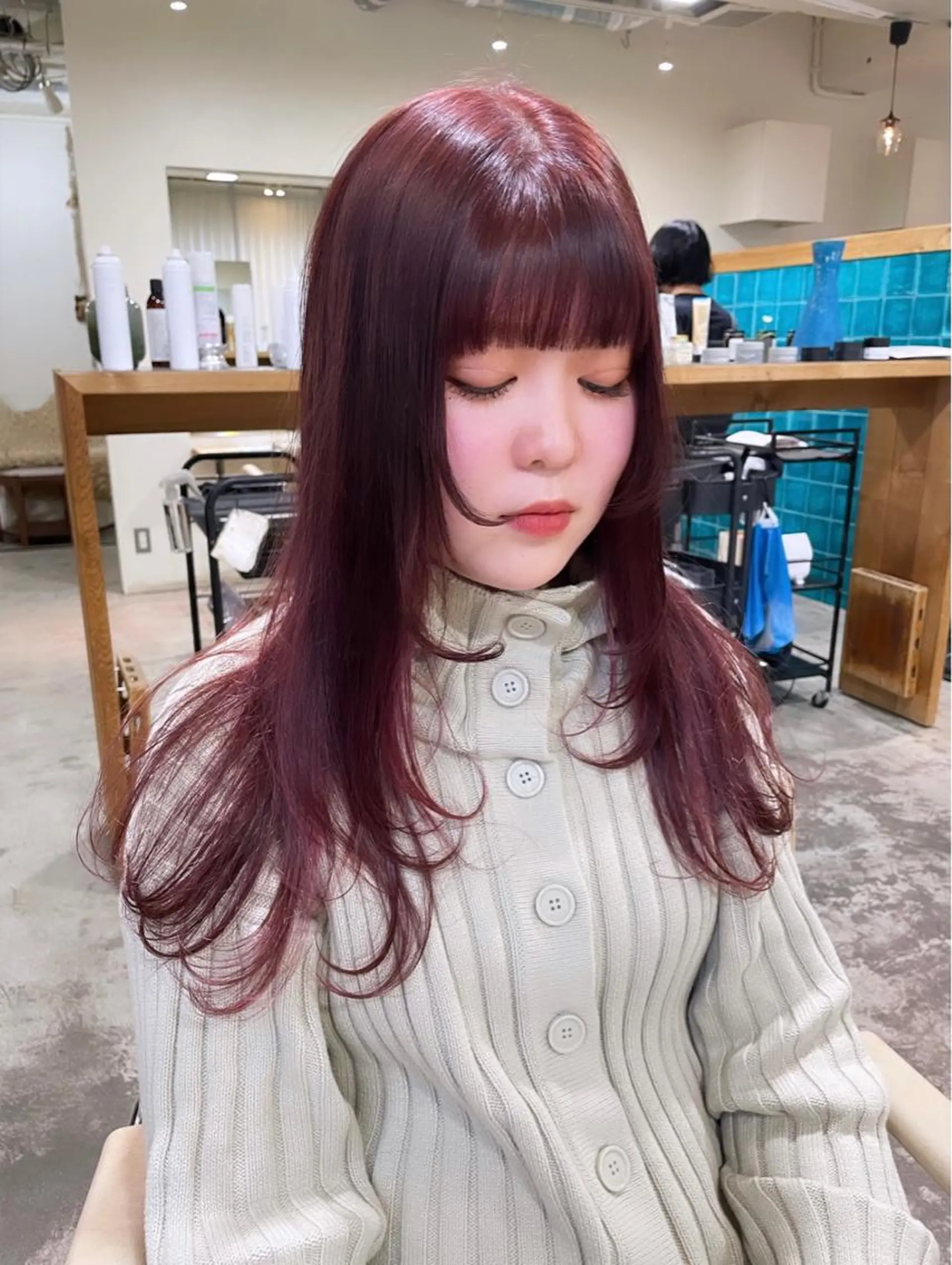 ロング カラー カット ヘアカラー longtemps所属・竹内 柚子のヘアスタイル