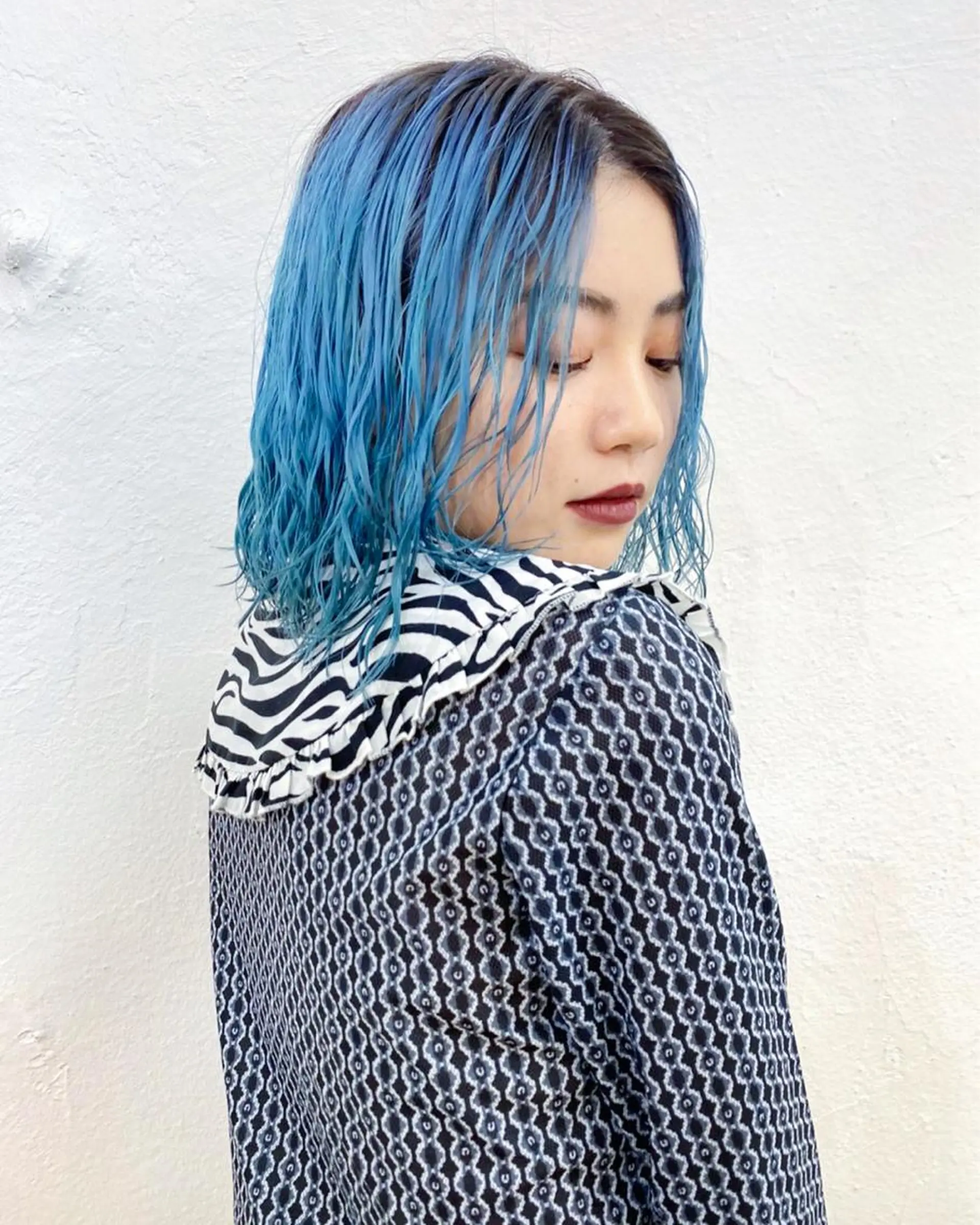 ミディアム パーマ、髪質改善 菊地美月のヘアスタイル