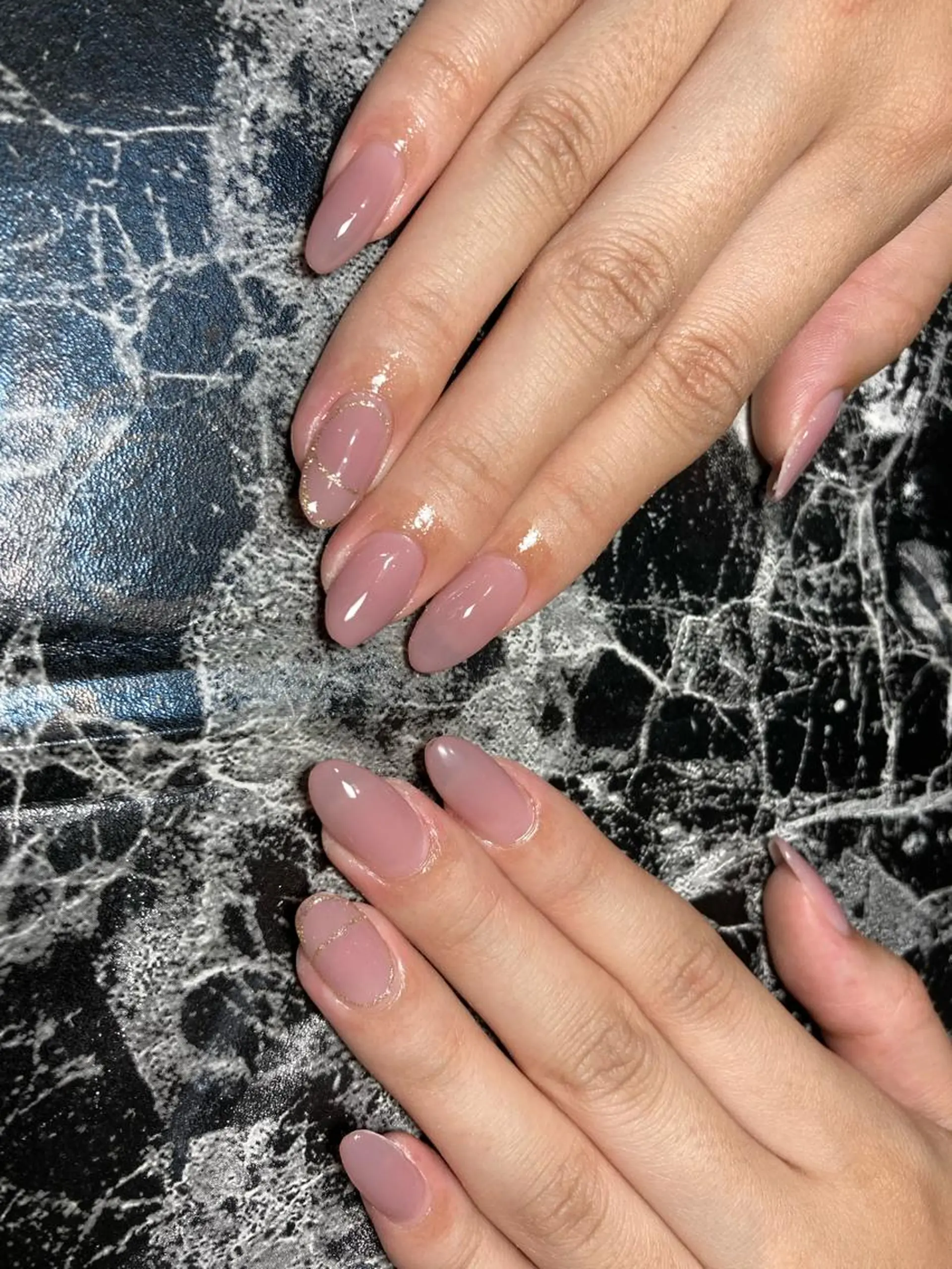 ミディアム ネイル クリアネイル スカルプネイル ハンドネイル ✴︎ Delightのネイルデザイン