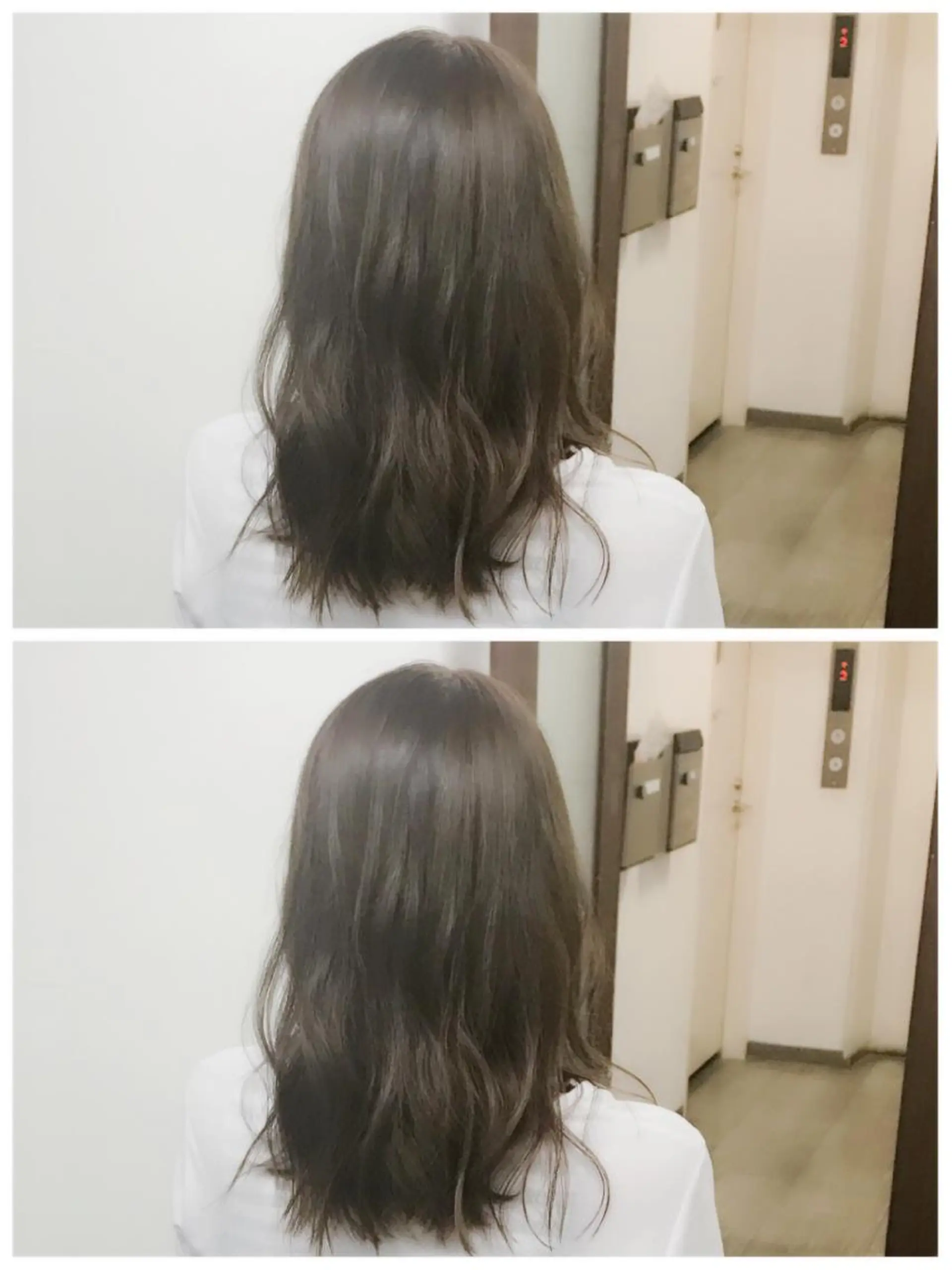 セミロング カラー アッシュ アッシュブラウン ブラウンカラー ヤナ マネージャーのヘアスタイル