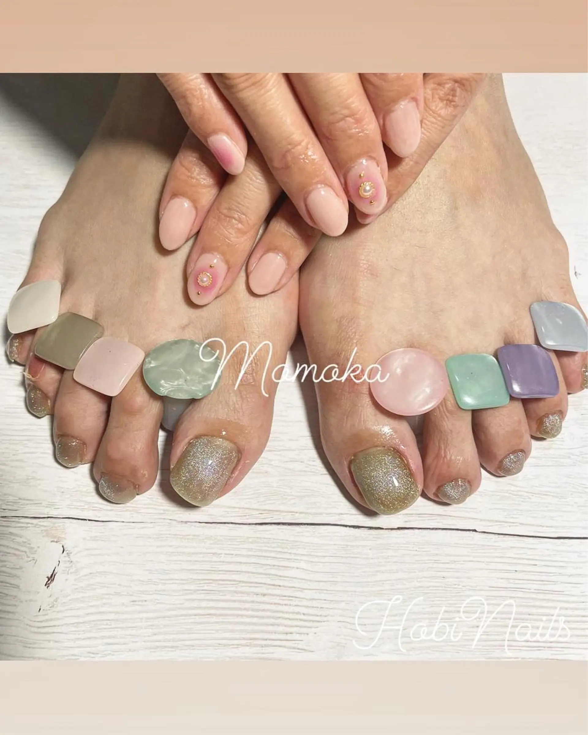 ネイル フットネイル マグネットネイル momoka_nails所属・Momo Nailsのネイルデザイン