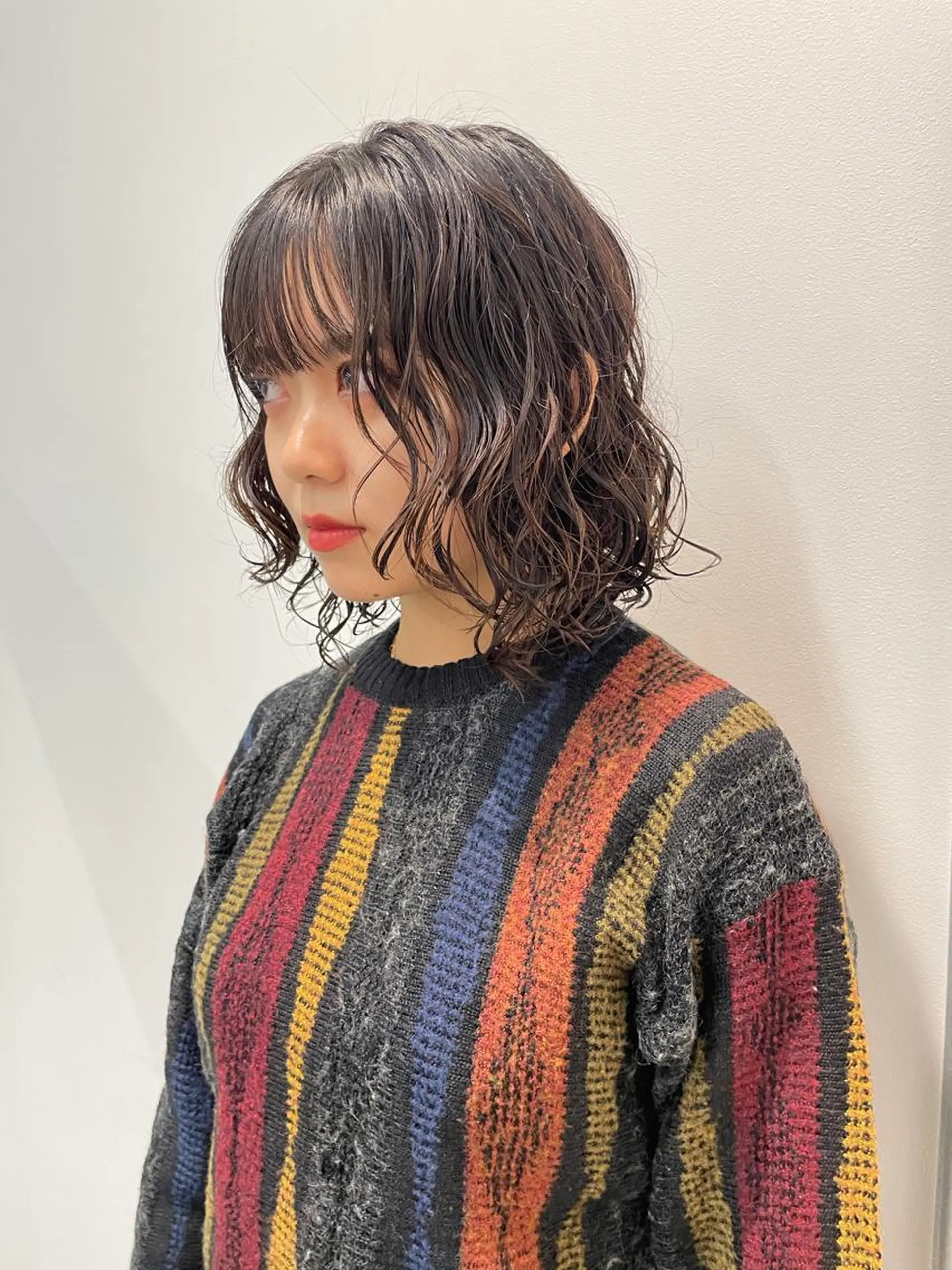 ミディアム パーマ キッズ カット パーマ トリートメント オトナヘア🌸 harukaのヘアスタイル