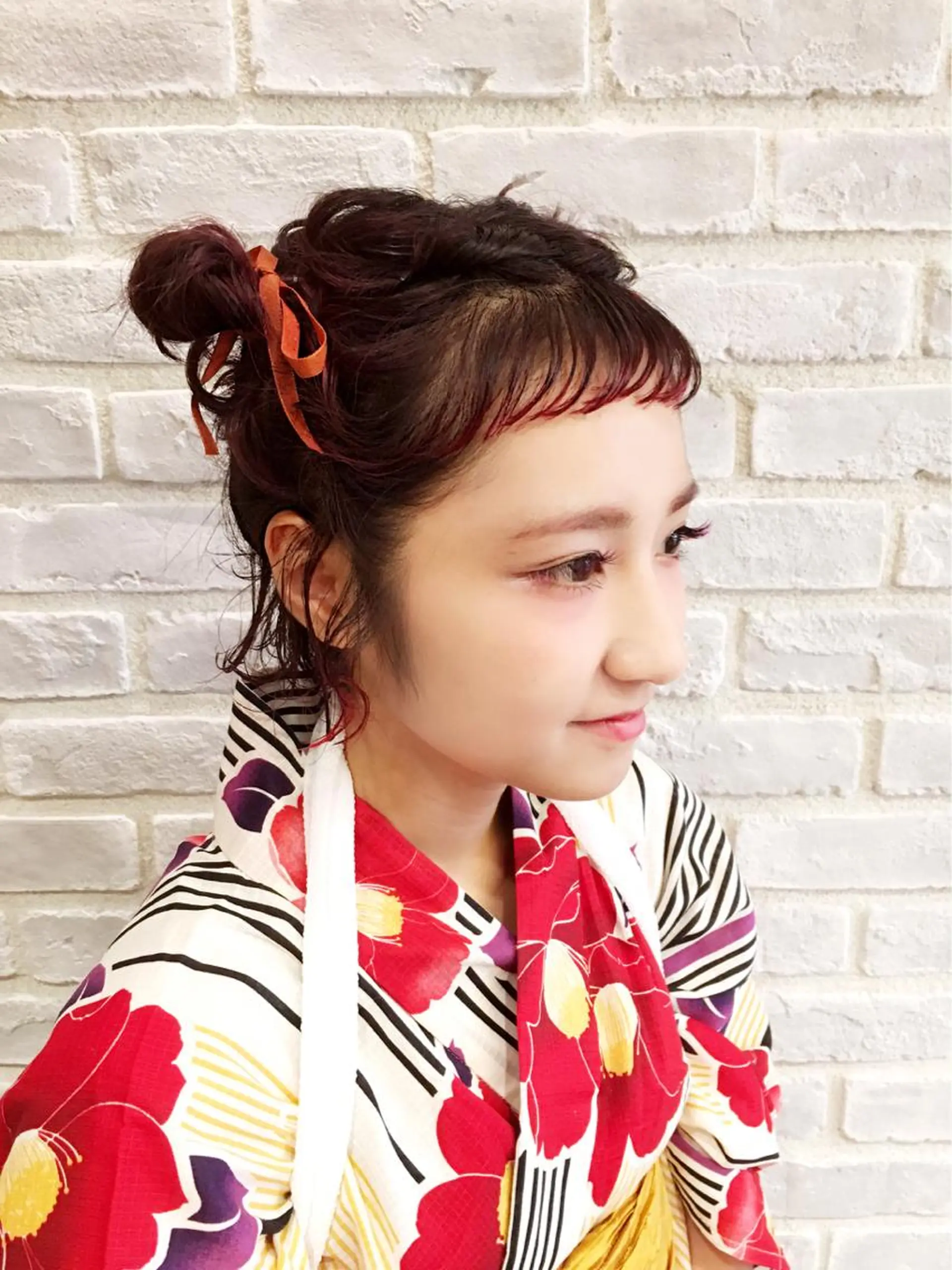 ショート ミディアム カラー パーマ ヘアアレンジ まつエク la fith所属・rico_by ヘアとアイブロウのヘアスタイル