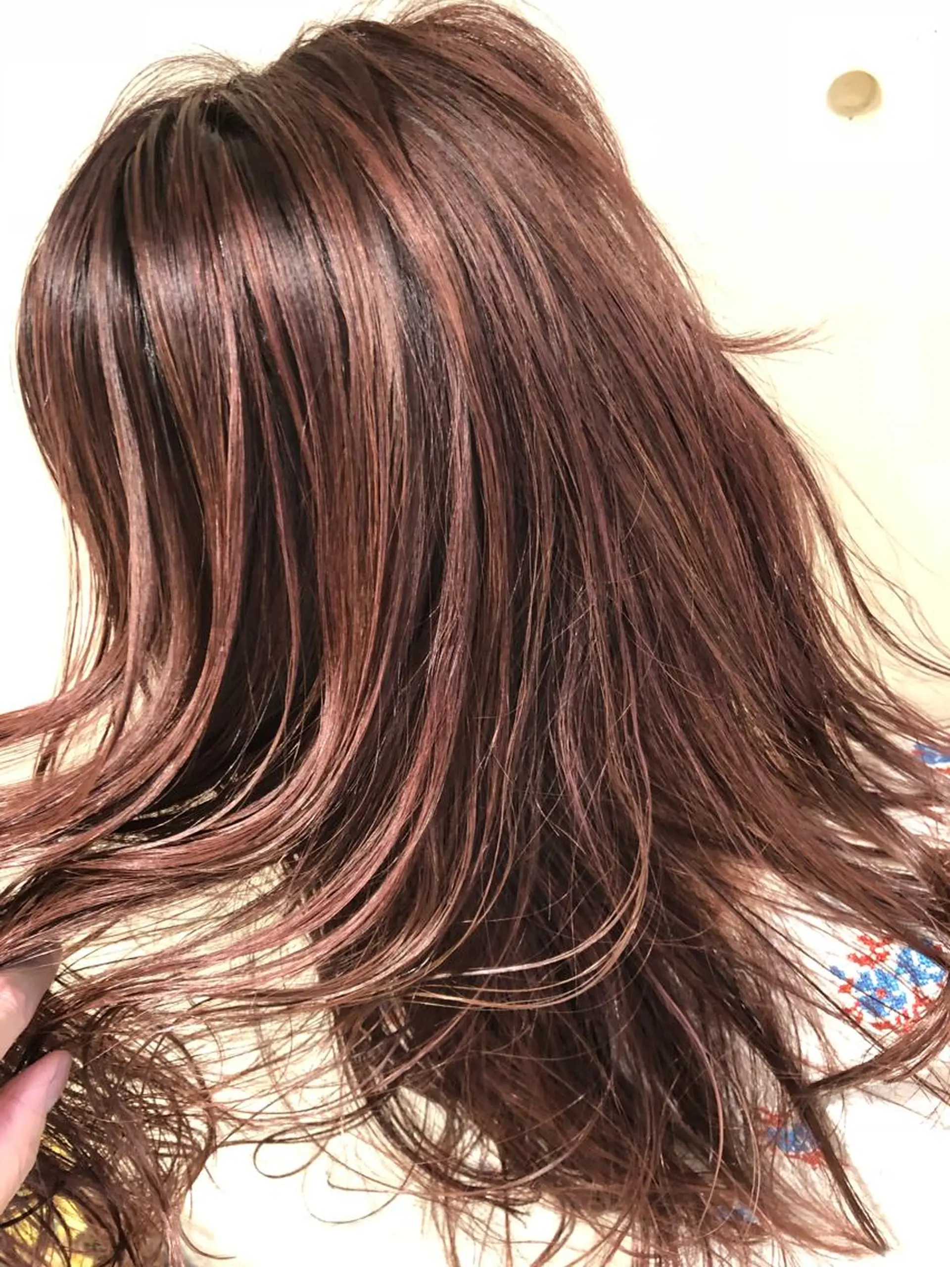 セミロング カラー パーマ ヘアアレンジ ベージュカラー ブリーチ ボルドーカラー デザインカラー グラデーションカラー 【ツヤ髪美容師】 ツダケイスケのヘアスタイル