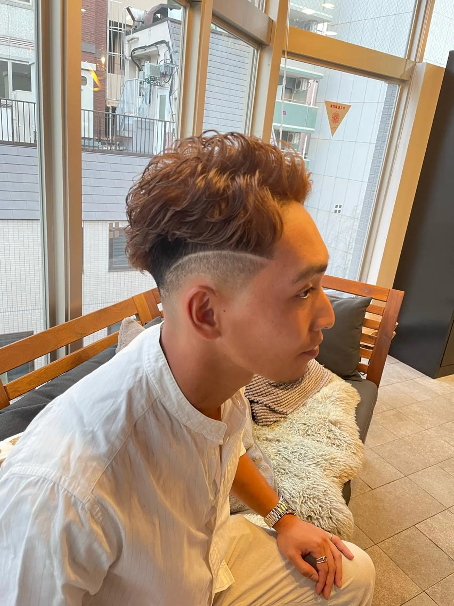 ショート カラー パーマ メンズ カット パーマ 【men's Lapis横浜】海人のヘアスタイル