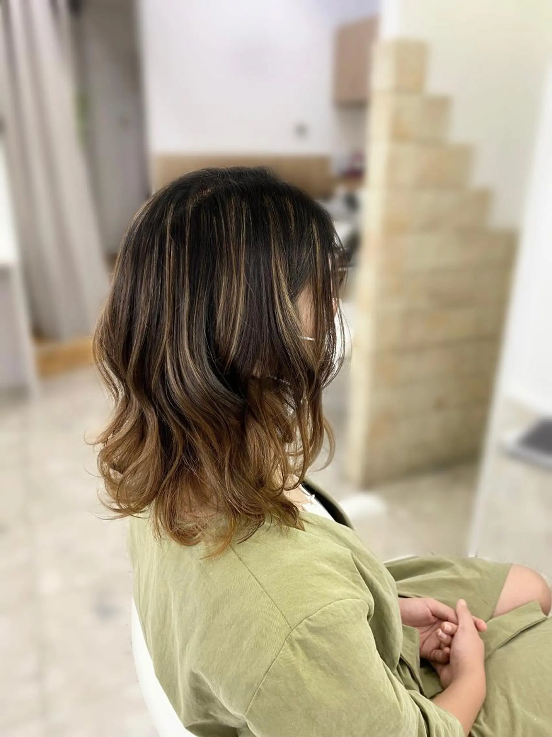 ミディアム カラー ヘアアレンジ 🧸縮毛矯正特化 金澤 彩香🎀のヘアスタイル