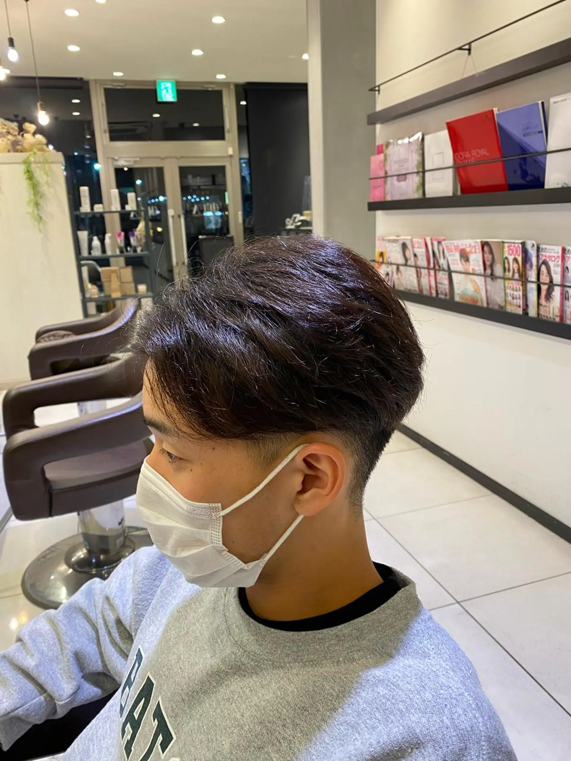 ショート メンズ センターパート ショートヘア 野老 海音のヘアスタイル